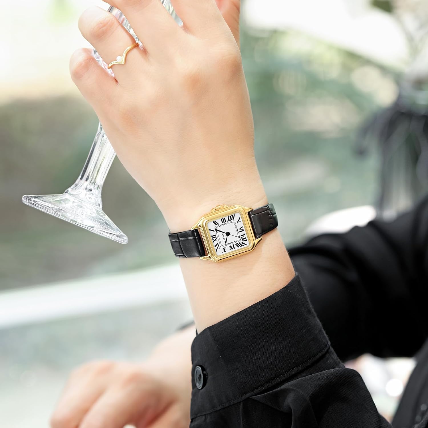 Detalle de Szaikyri Quadrato Classico Orologio Donna con Cronografo e Numeri Romani