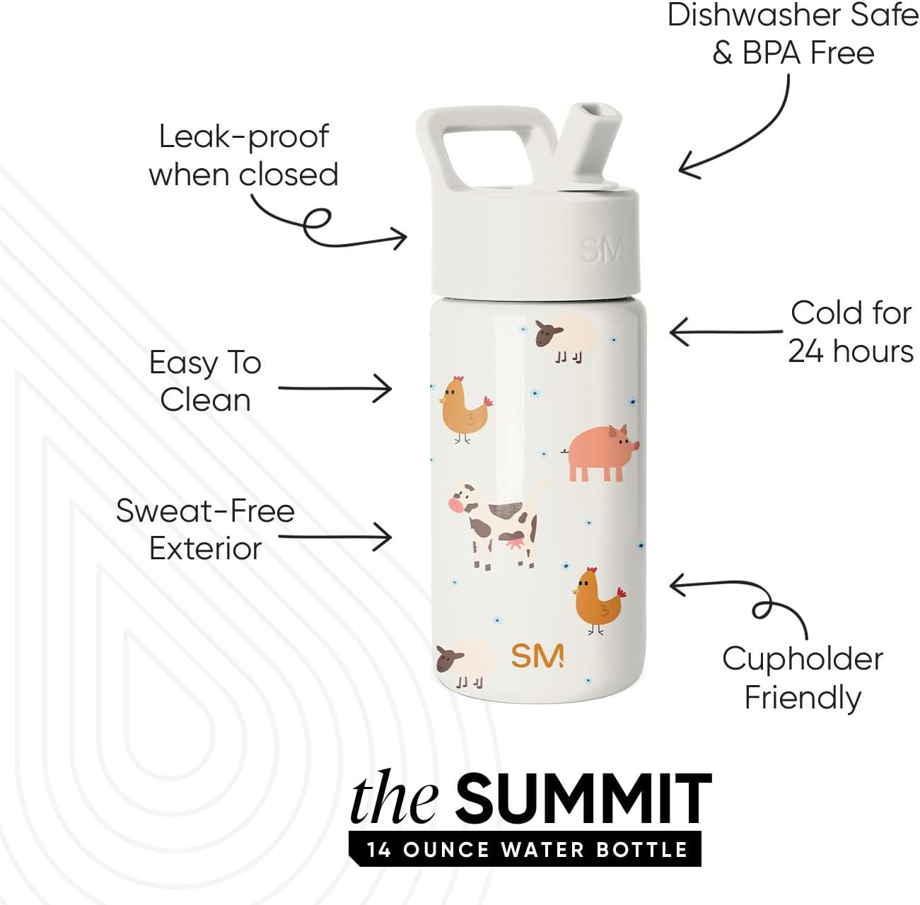 Thumbnail 1 de Simple Modern Kids Summit 14oz Straw Bottle
