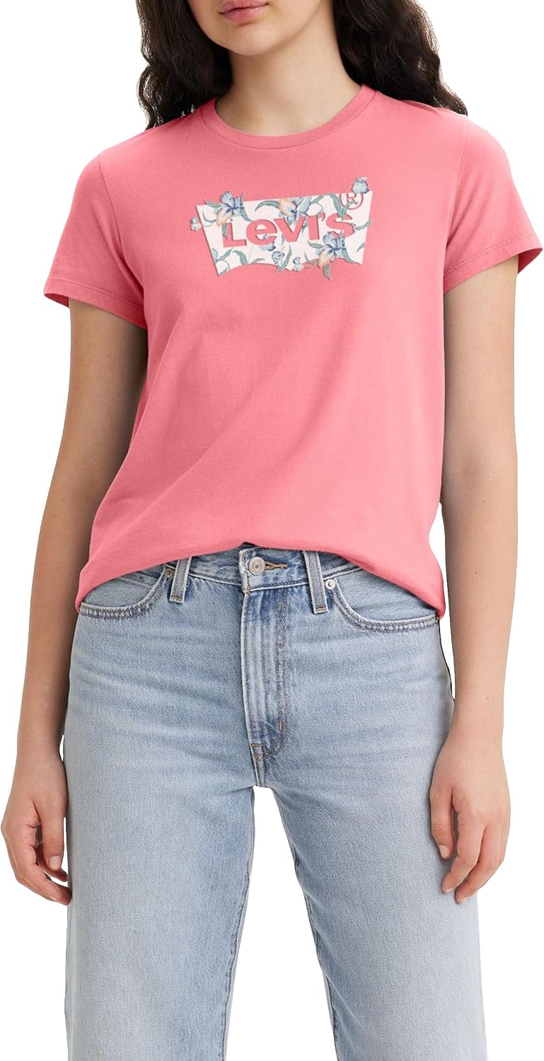 Detalle de Levi's The tee mujer - Camiseta Serif Emb Bright Whi, S