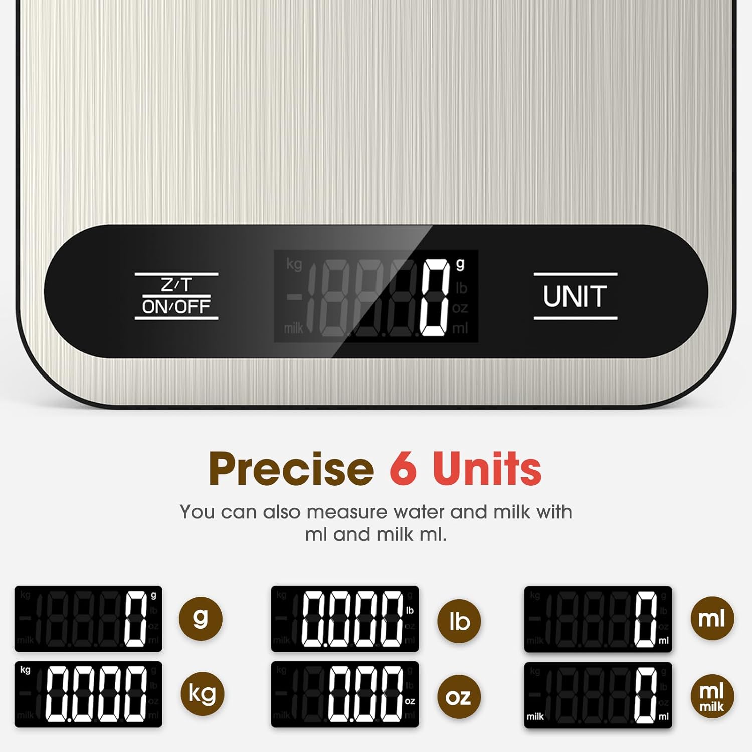 Detalle de Mik-Nana Food Scale with LCD Display 22 lb Capacity 📏
