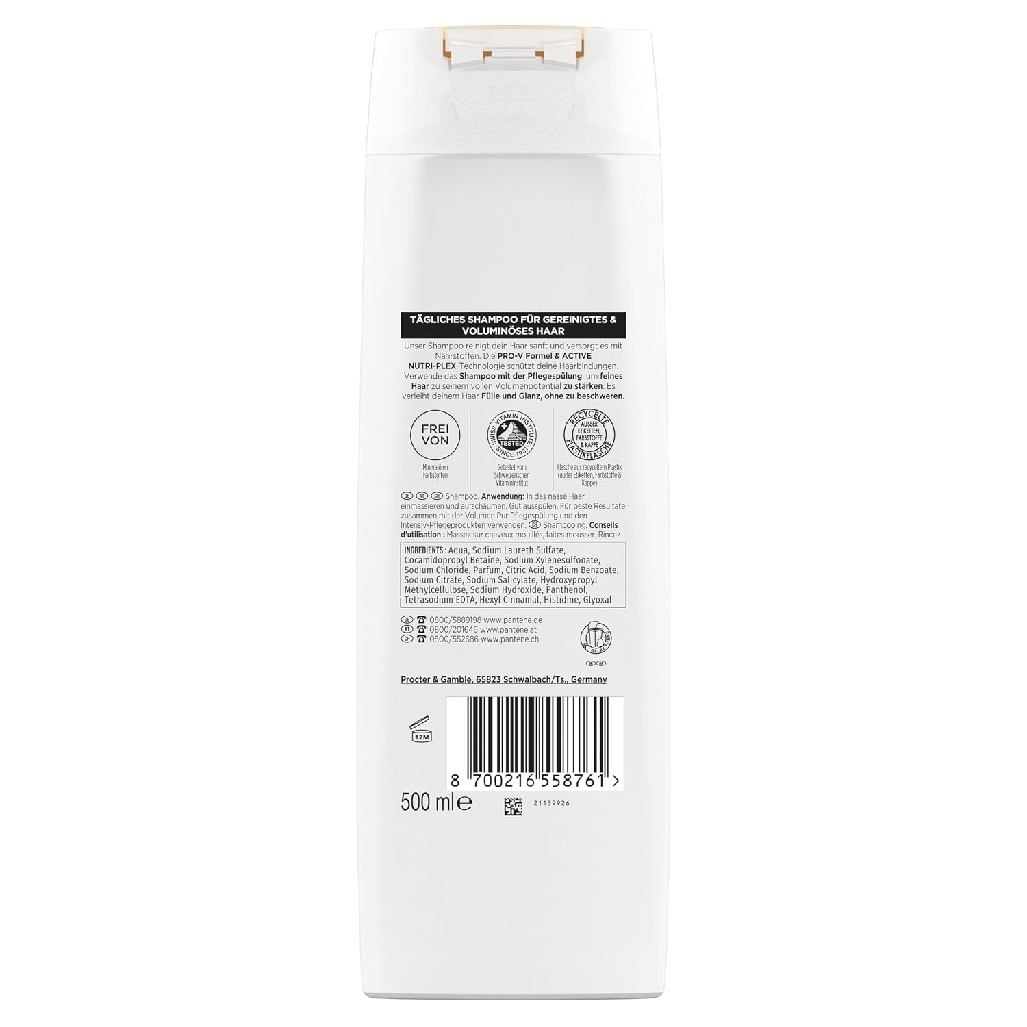 Thumbnail 4 de Pantene Pro-V Volumen Pur Shampoo Duo Pack 2x500 ml