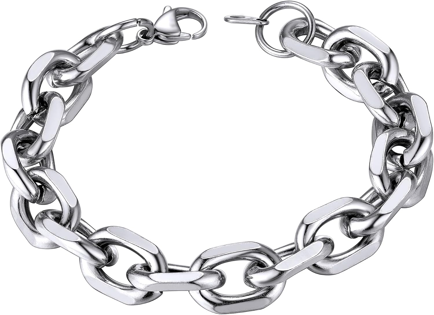 Detalle de ChainsHouse Bracelet Argent Homme 21cm 12 mm