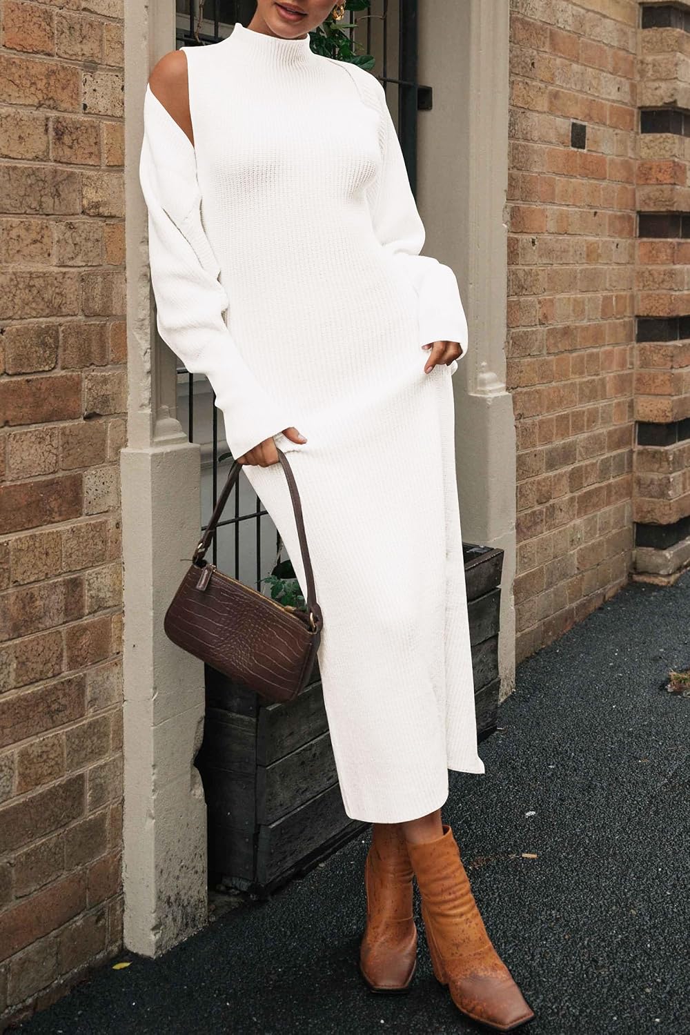 Detalle de PRETTYGARDEN Sweater Dress Set Ribbed Knit