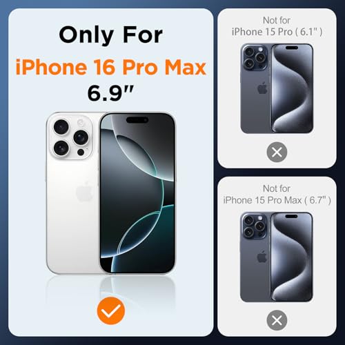 Thumbnail 6 de Oududianzi Étui iPhone 16 Pro Max, housses translucide, compatible MagSafe