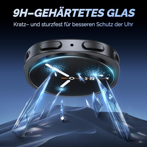 Detalle de Misxi 5 Stück Schutzfolie 44mm für Samsung Galaxy Watch 9/8 – Hochtransparent, 9H Kor und passgenau