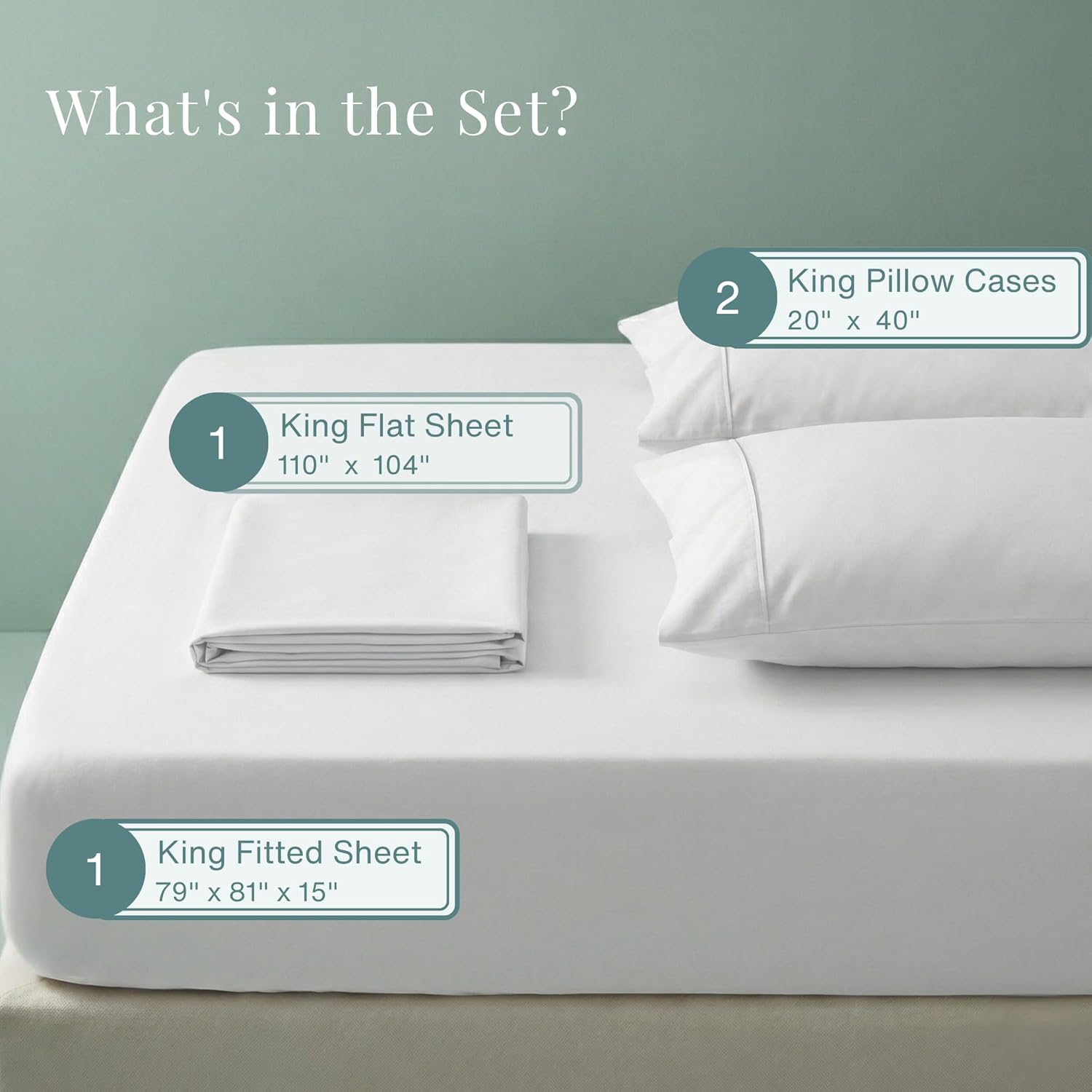 Thumbnail 1 de 800 TC Hotel Collection Egyptian Cotton King Sheet Set