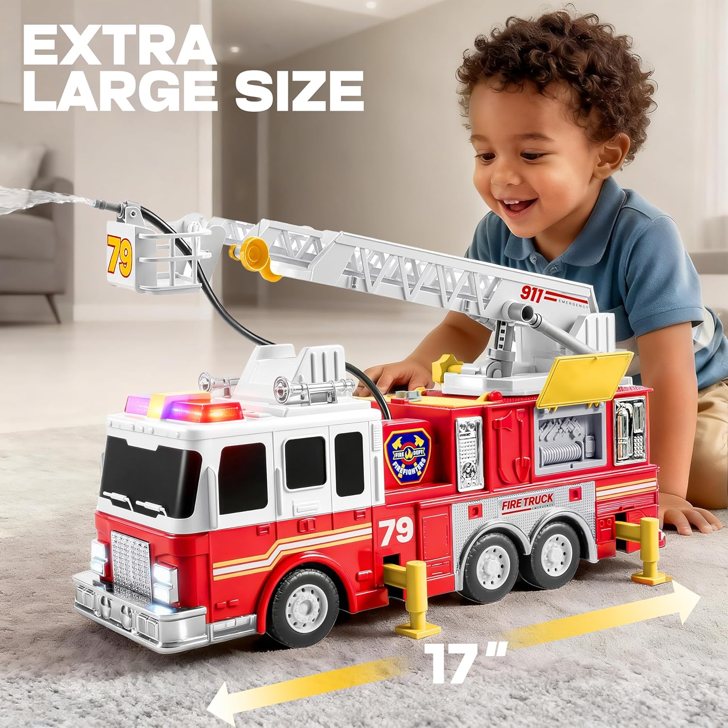 Detalle 2 de JOYIN Extra Large Fire Truck 33-inch Ladder ๐