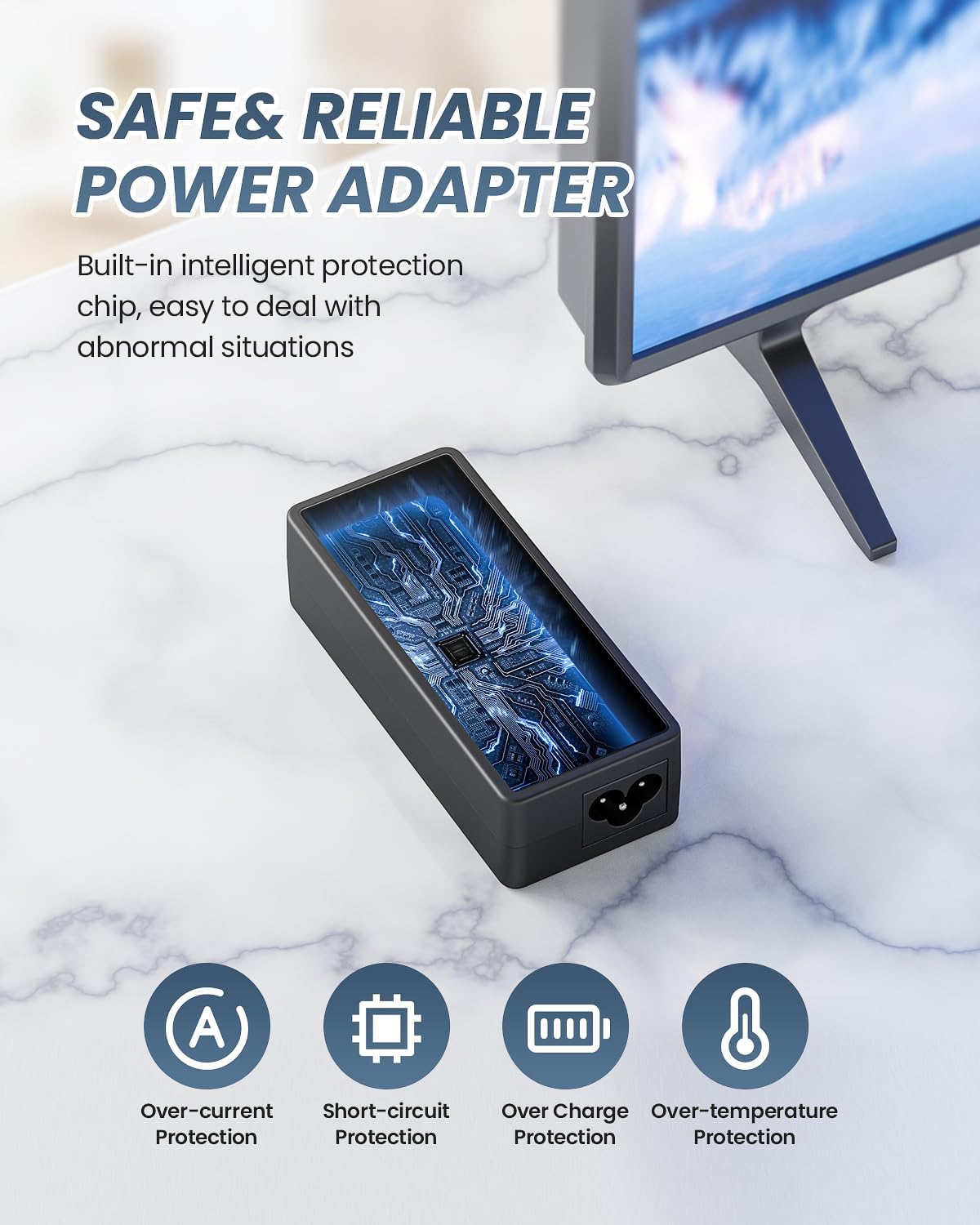 Detalle de 14V AC/DC Adapter Power Cord for Samsung Monitors (UK Plug)