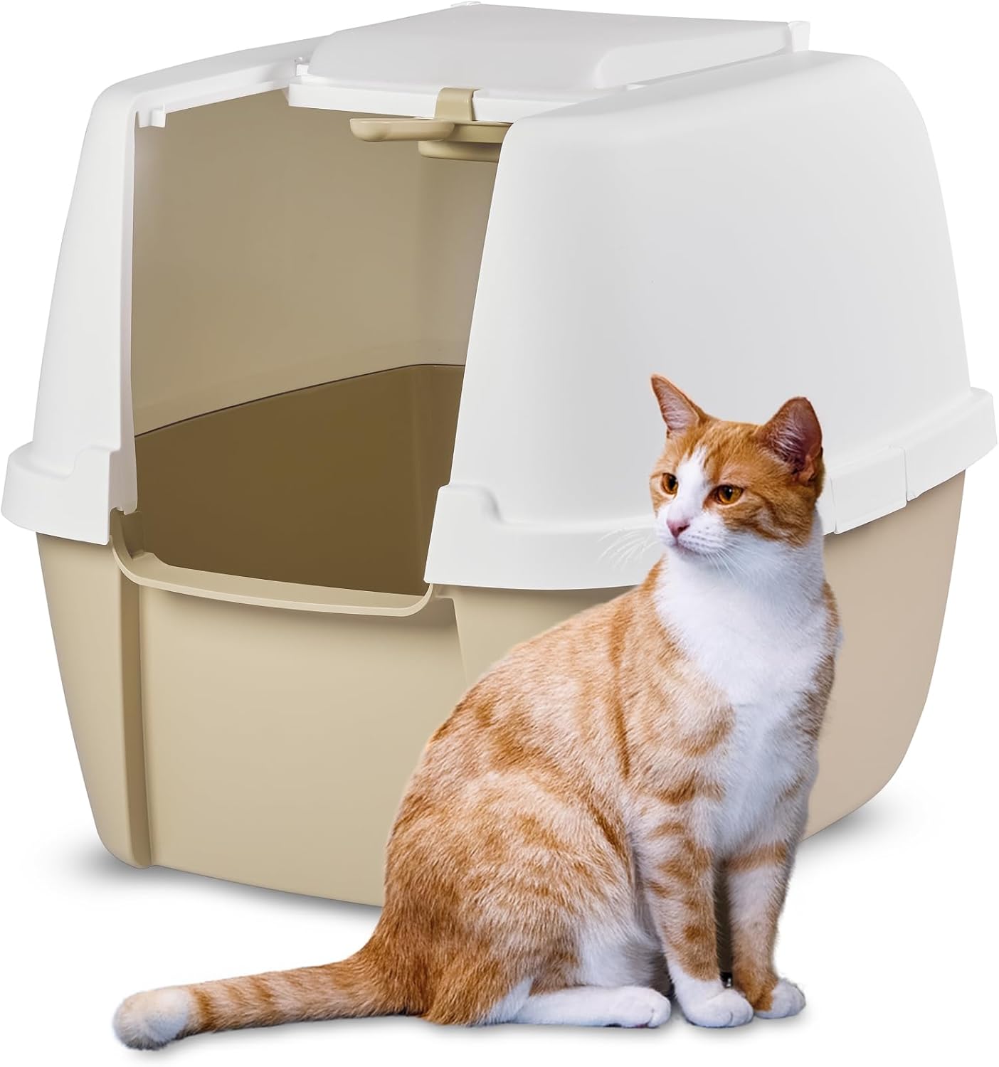 Thumbnail 3 de Iris Ohyama Vassoio per Gatti PNE-480 fino a 4 kg, 1 pala, nero (tetto aperto, bordo removibile)