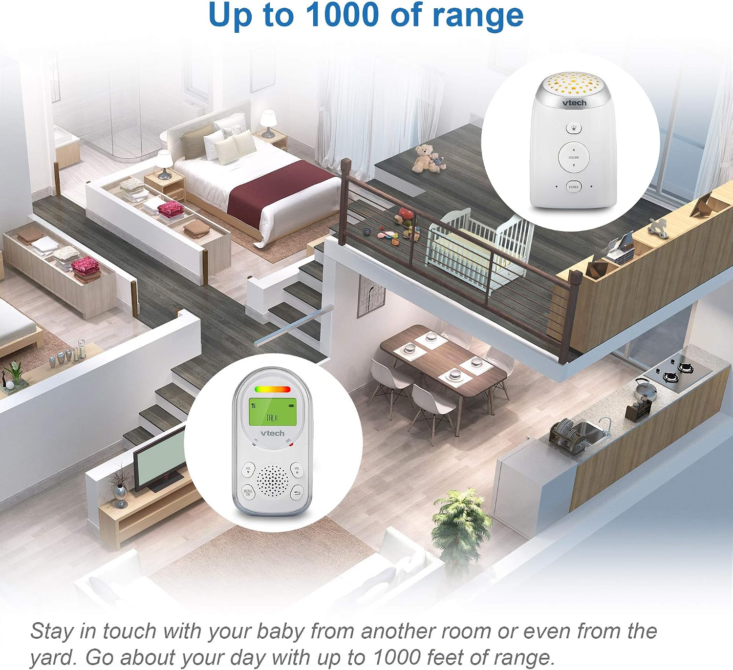 Thumbnail 2 de VTech AM706-1W baby monitor 1,000 ft range