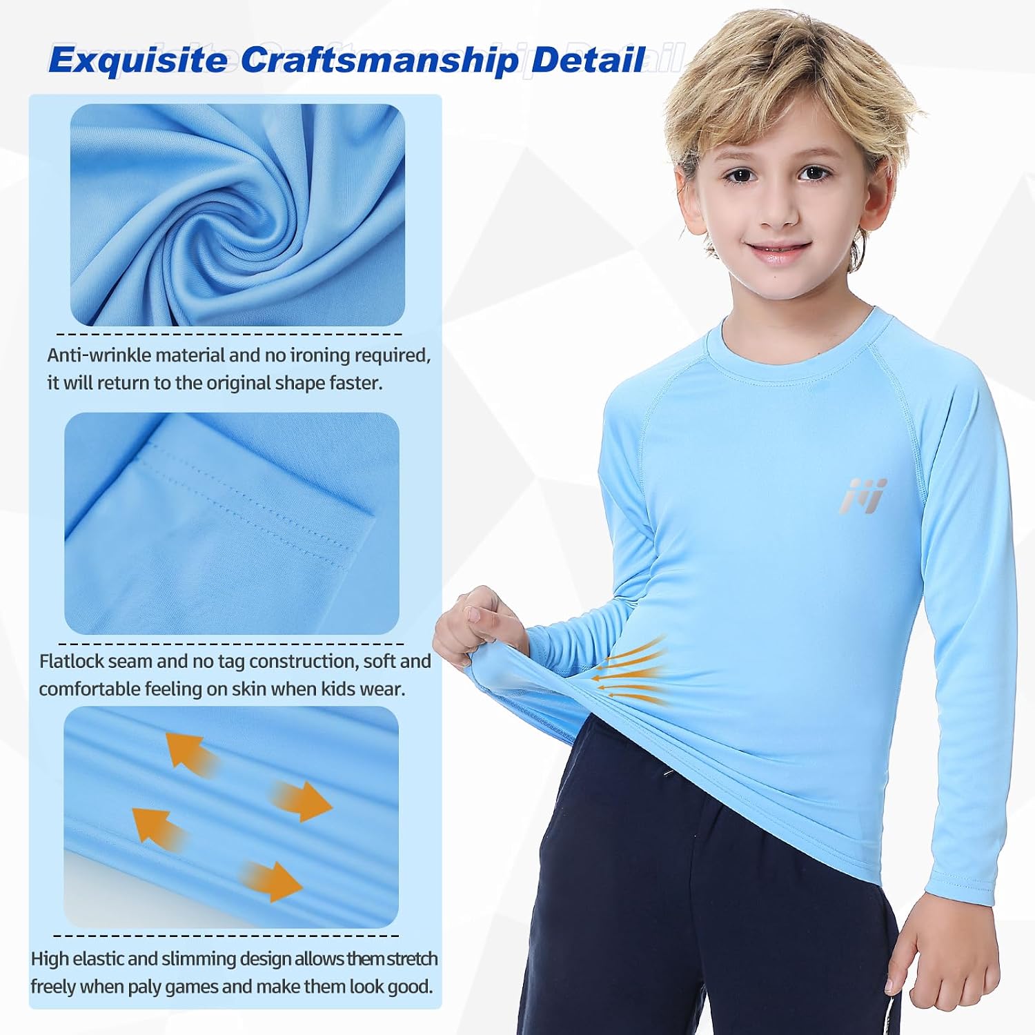 Detalle de MEETWEE Ragazzi Rash Guard a manica lunga UPF 50+ per bambini