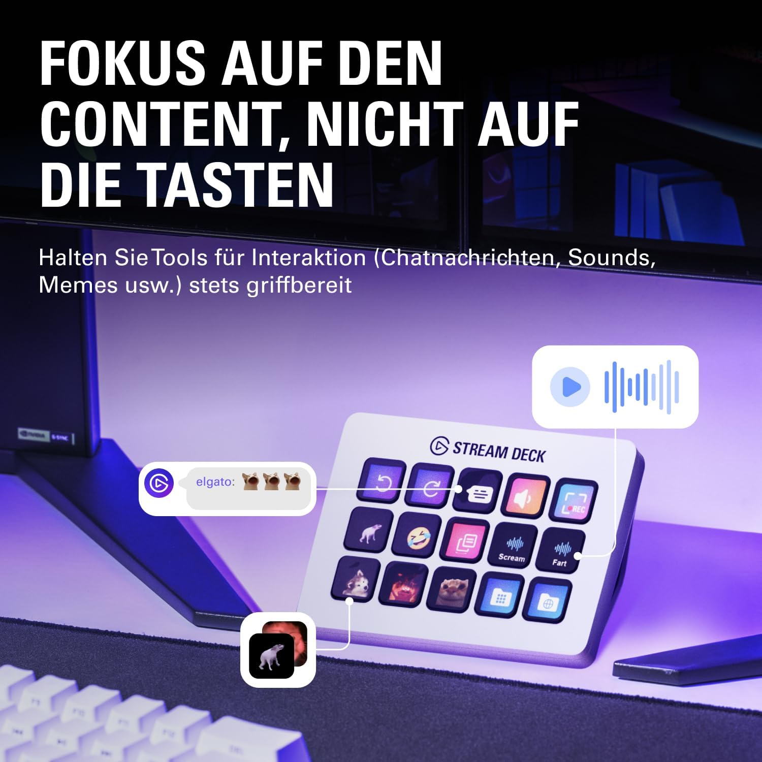 Thumbnail 6 de Elgato Stream Deck MK.2 White: 15 Makrotasten