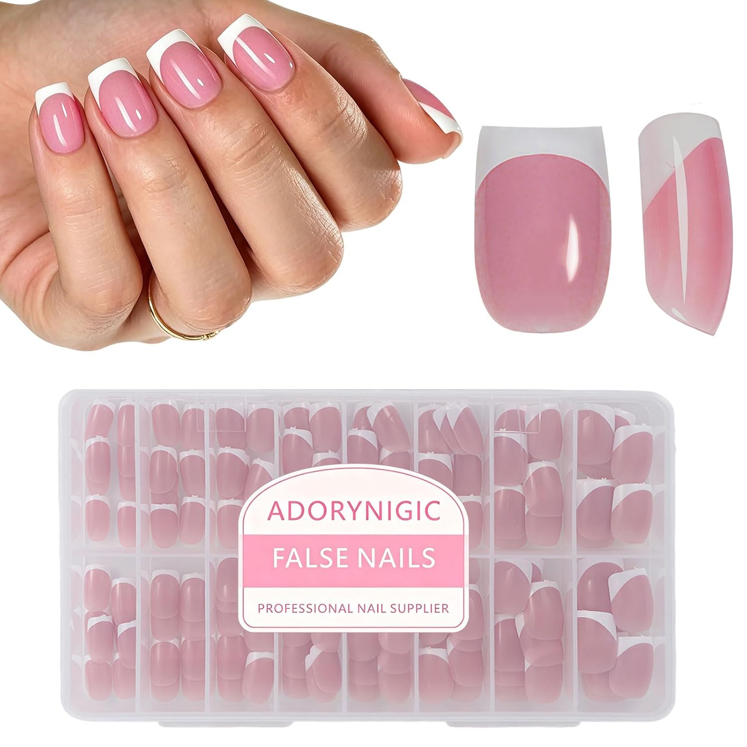 Detalle de ADORYNIGIC Press-On Nails, 128-Piece Set