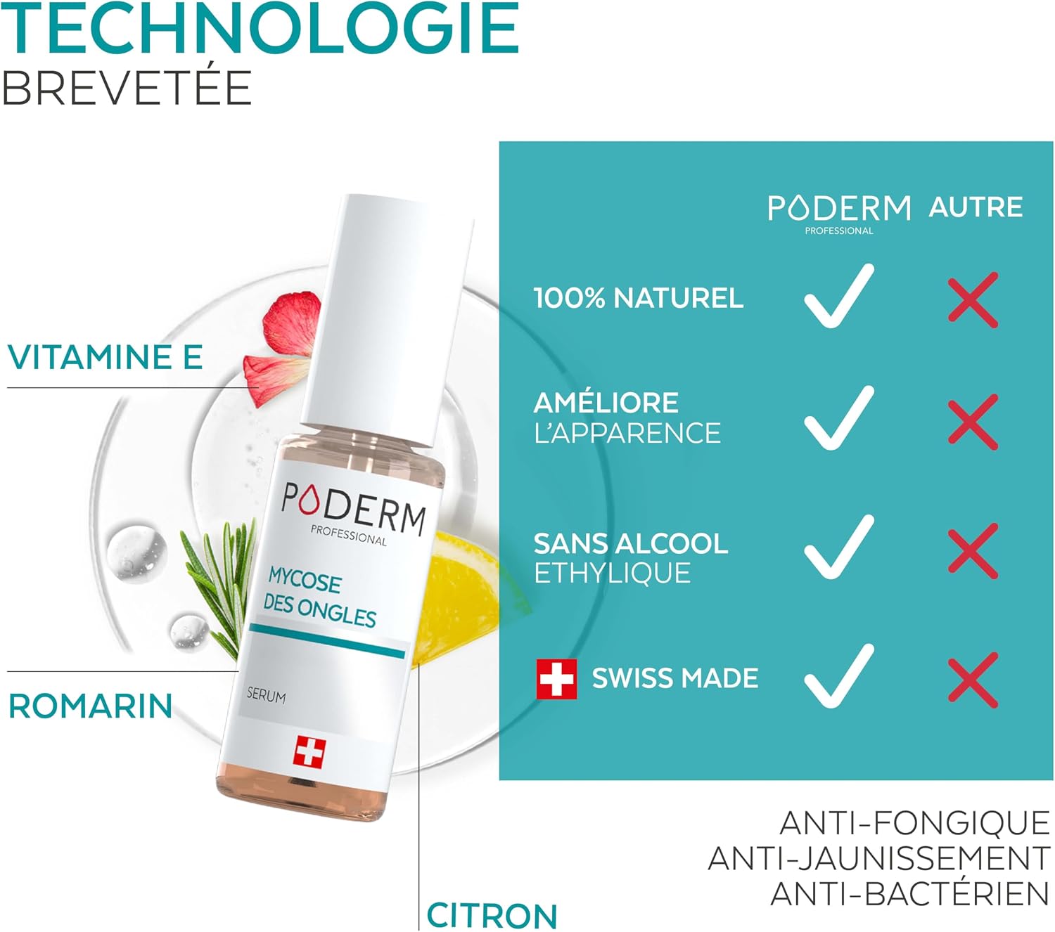 Thumbnail 2 de PODERM Mycose Ongle 2en1 – Soin antifongique et réparateur 2 en 1 pour pieds et mains, Swiss Made