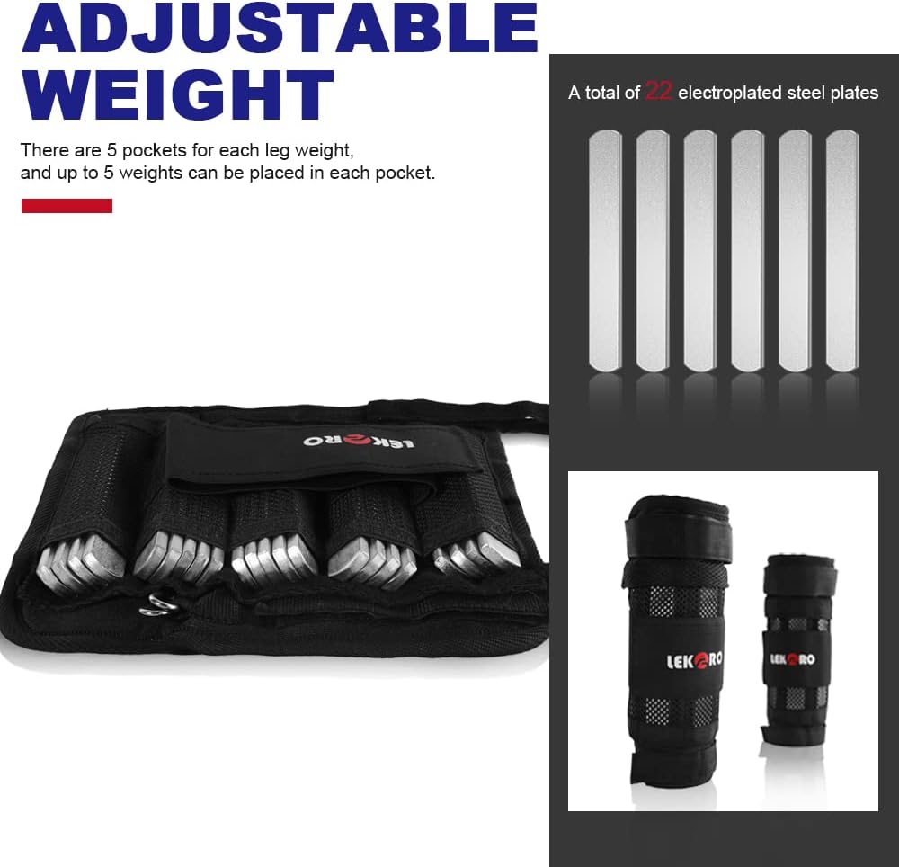 Thumbnail 1 de Wrist Ankle Weights with Removable Steel Bars (1 Pair) – Adjustable Resistance, No Leakage Design