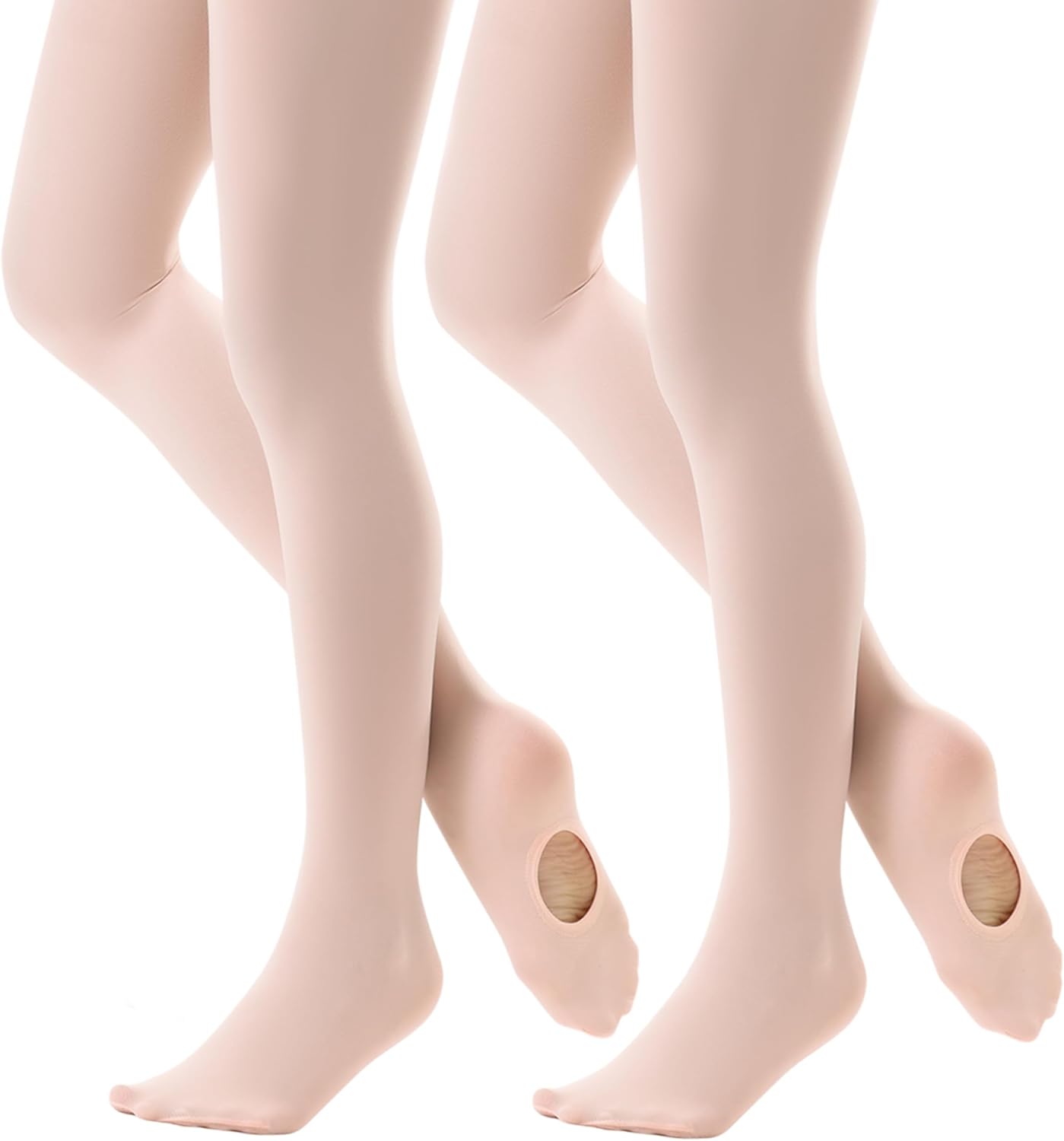 DUCMODA collant convertibili da danza per ragazze (2-in-1) con apertura sul piede