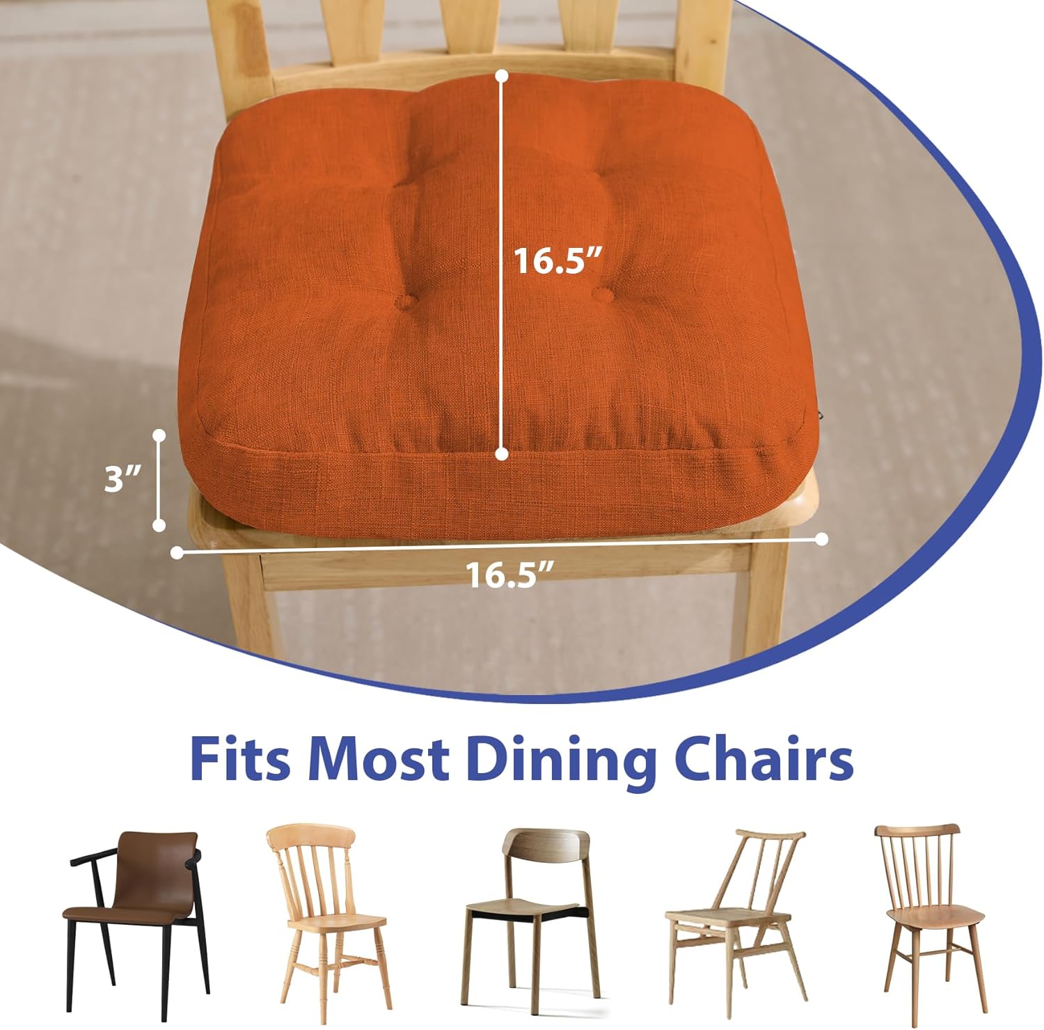 Detalle de IASEAHK Chair Cushions 16.5" x 3.5" set of 4