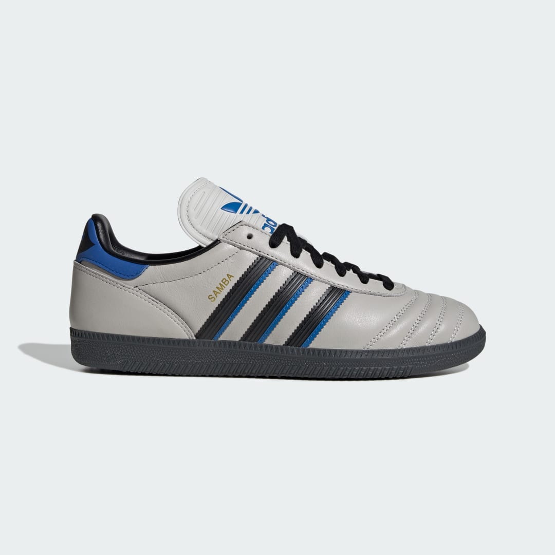 Detalle de Adidas Samba JP Gris — versión JP de la clásica Samba