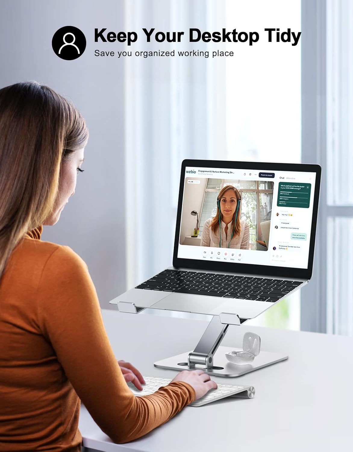 Thumbnail 6 de RIWUCT Foldable Laptop Stand 10–16" 💻