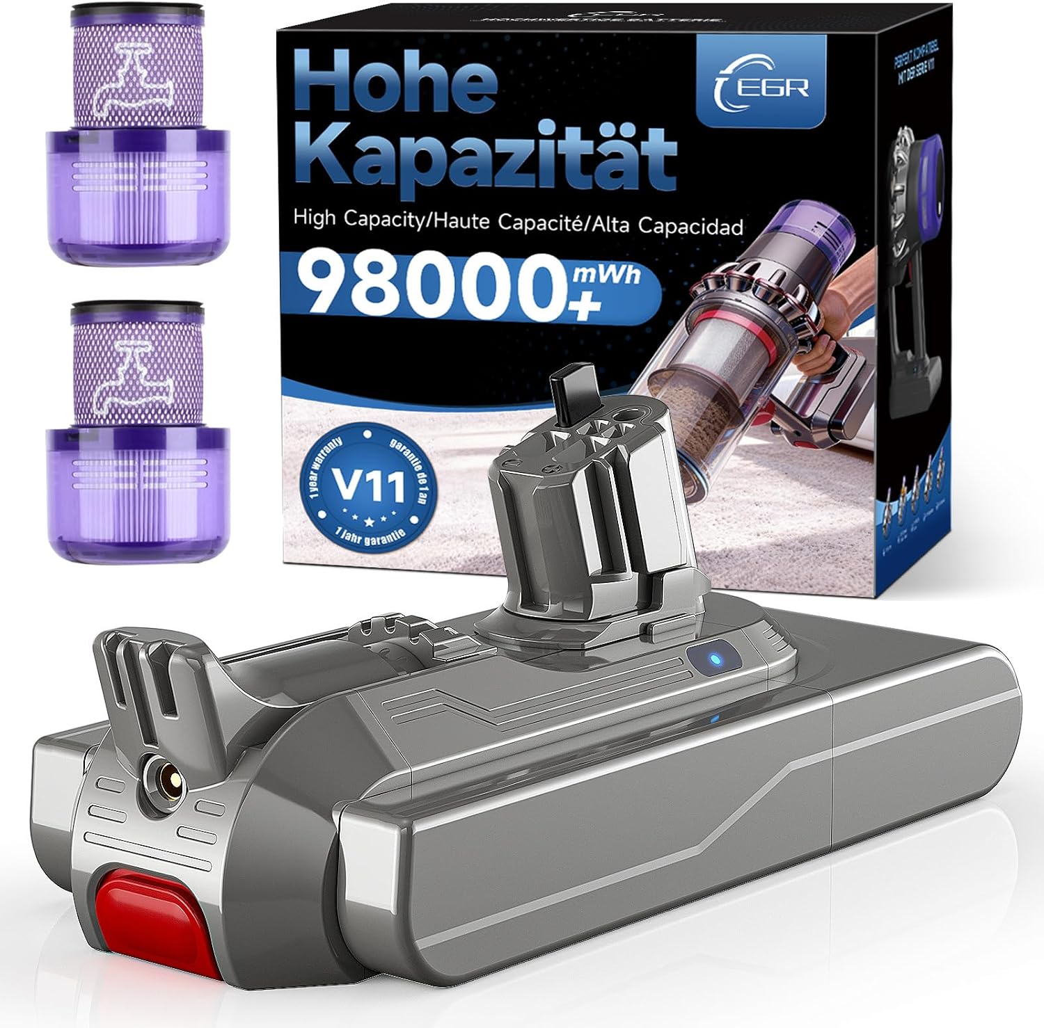 Detalle de EGR V11 battery replacement, up to 80 mins