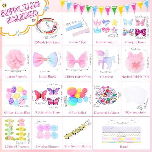Thumbnail 6 de GSrenyu 12 Headband Making Kit for Girls – Creative DIY Craft Gift for 4–9 Year Olds