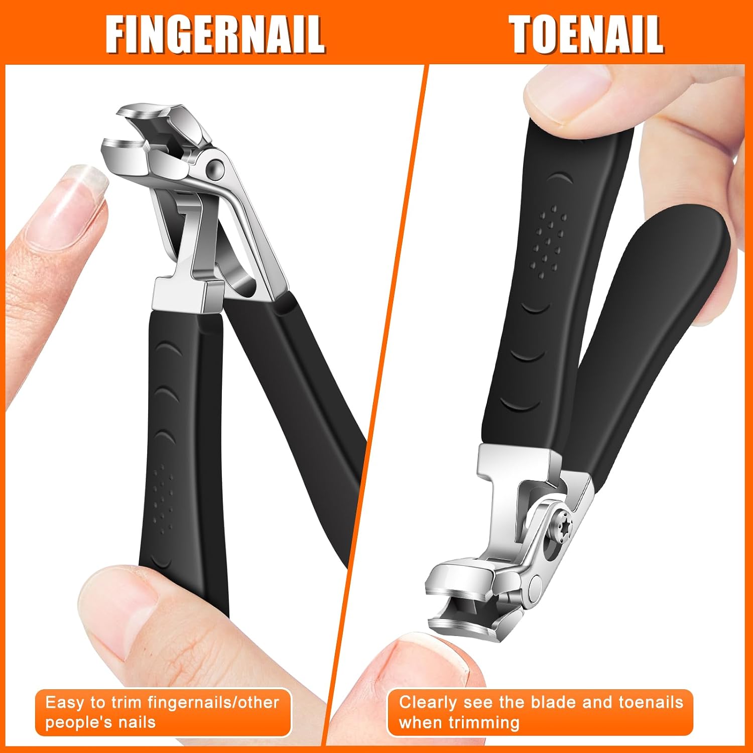 Thumbnail 5 de Toe Nail Clippers for Seniors Thick Nails with Angled Head – Ergonomic, Wide Jaw Opening and Catcher