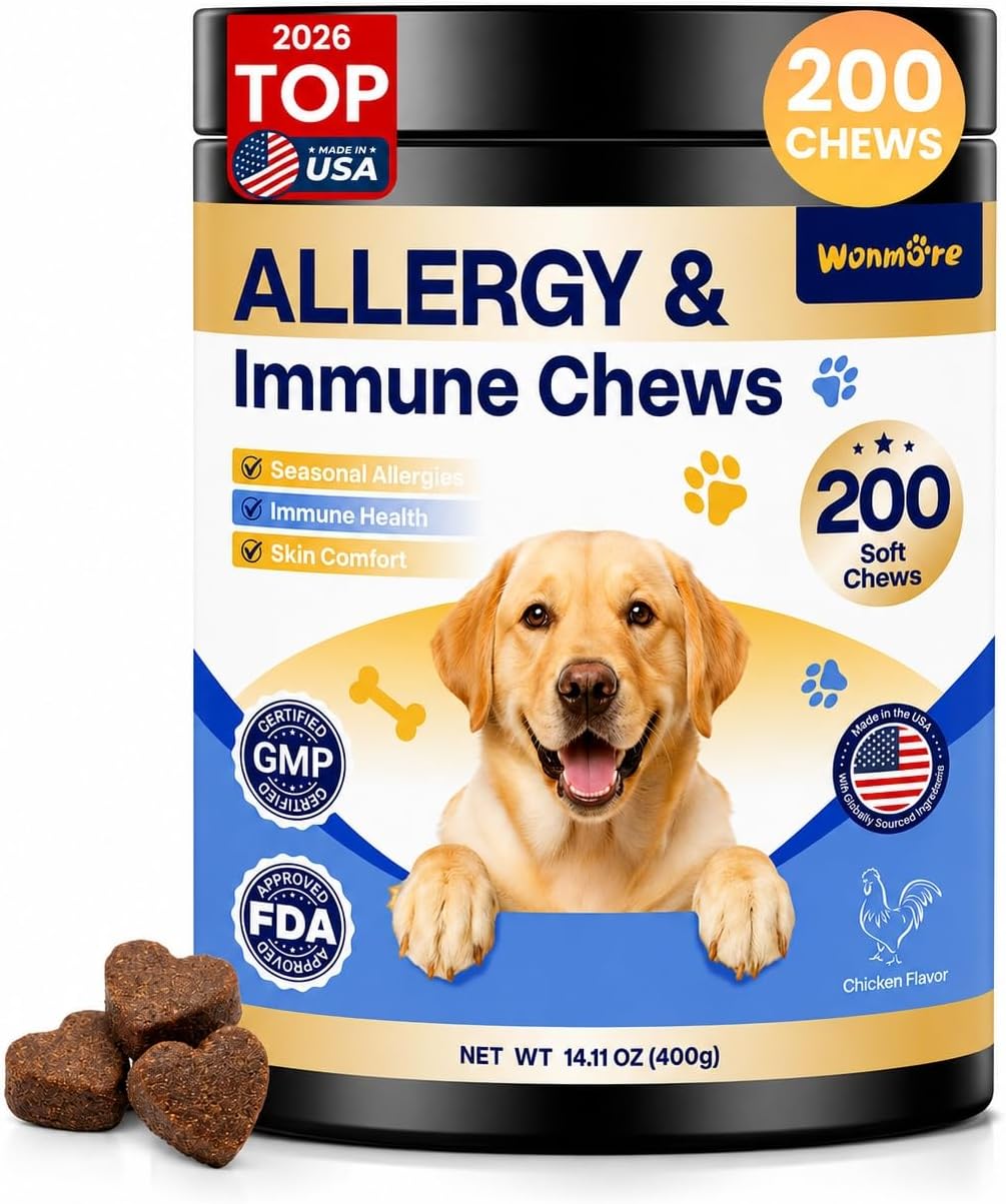 Detalle de Wonmore Dog Allergy Chews, 200 Soft Chews