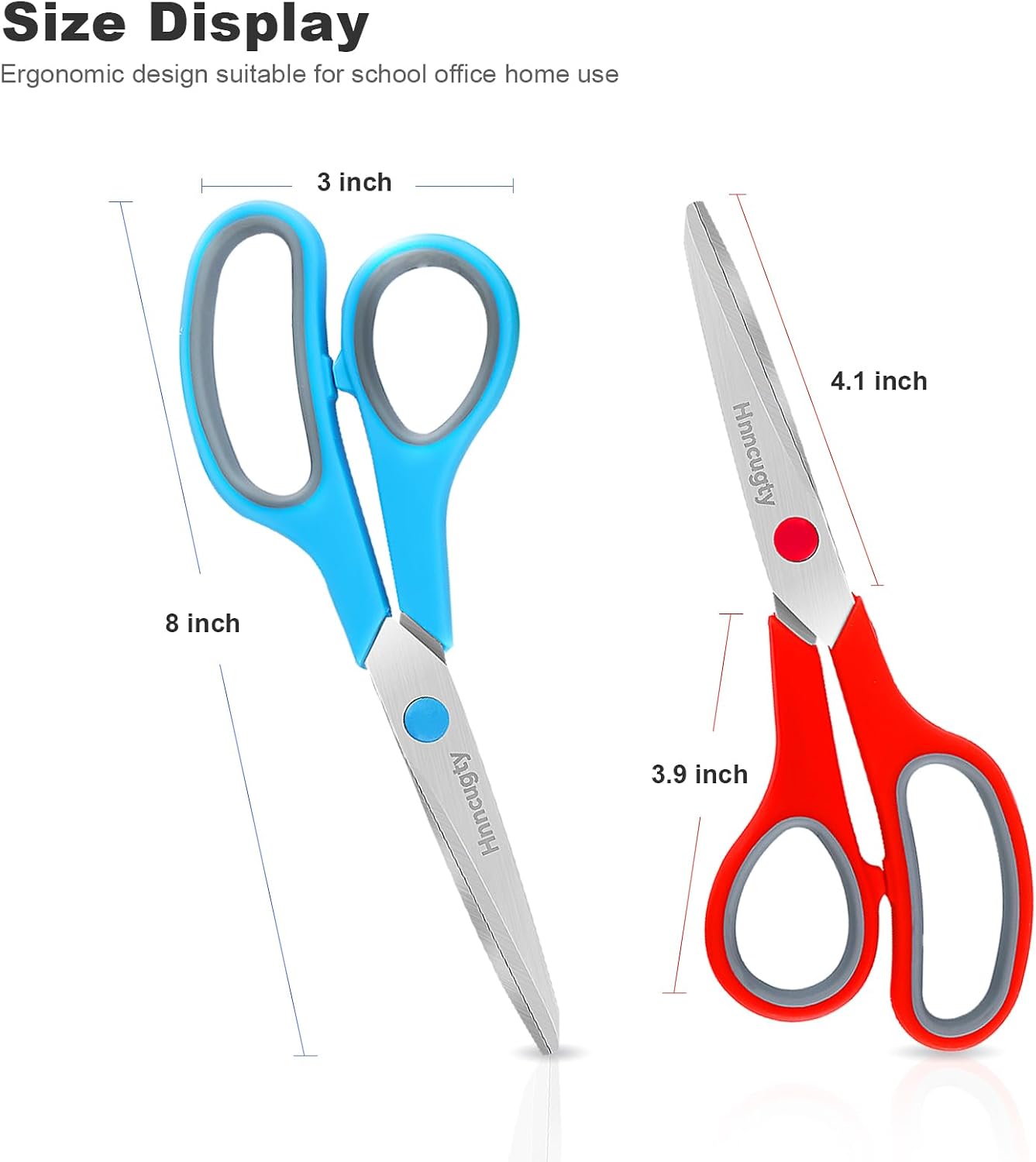 Detalle 2 de Hnncugty FBA661 8-Inch Multipurpose Scissors, 6-Pack, Ambidextrous