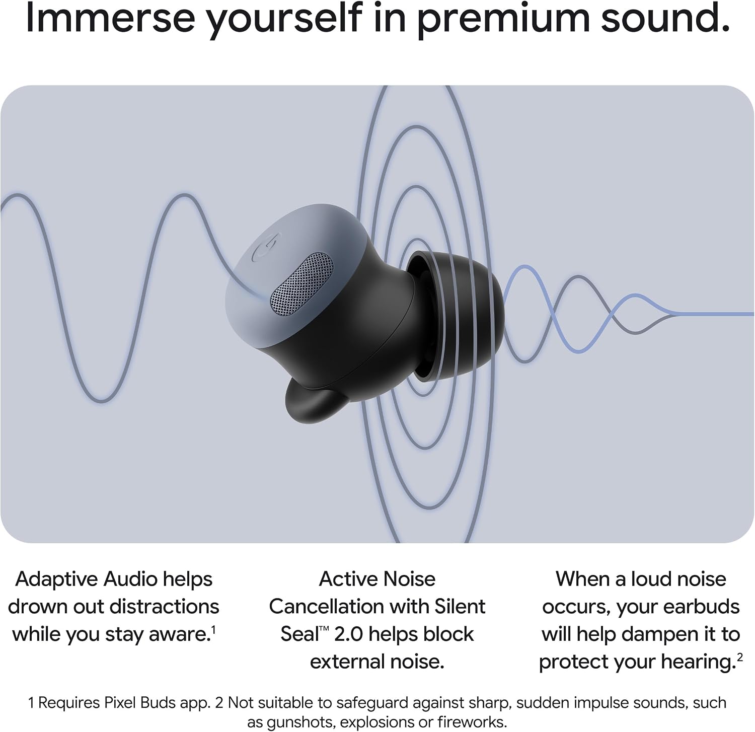 Detalle de Google Pixel Buds Pro 2 wireless earbuds with ANC