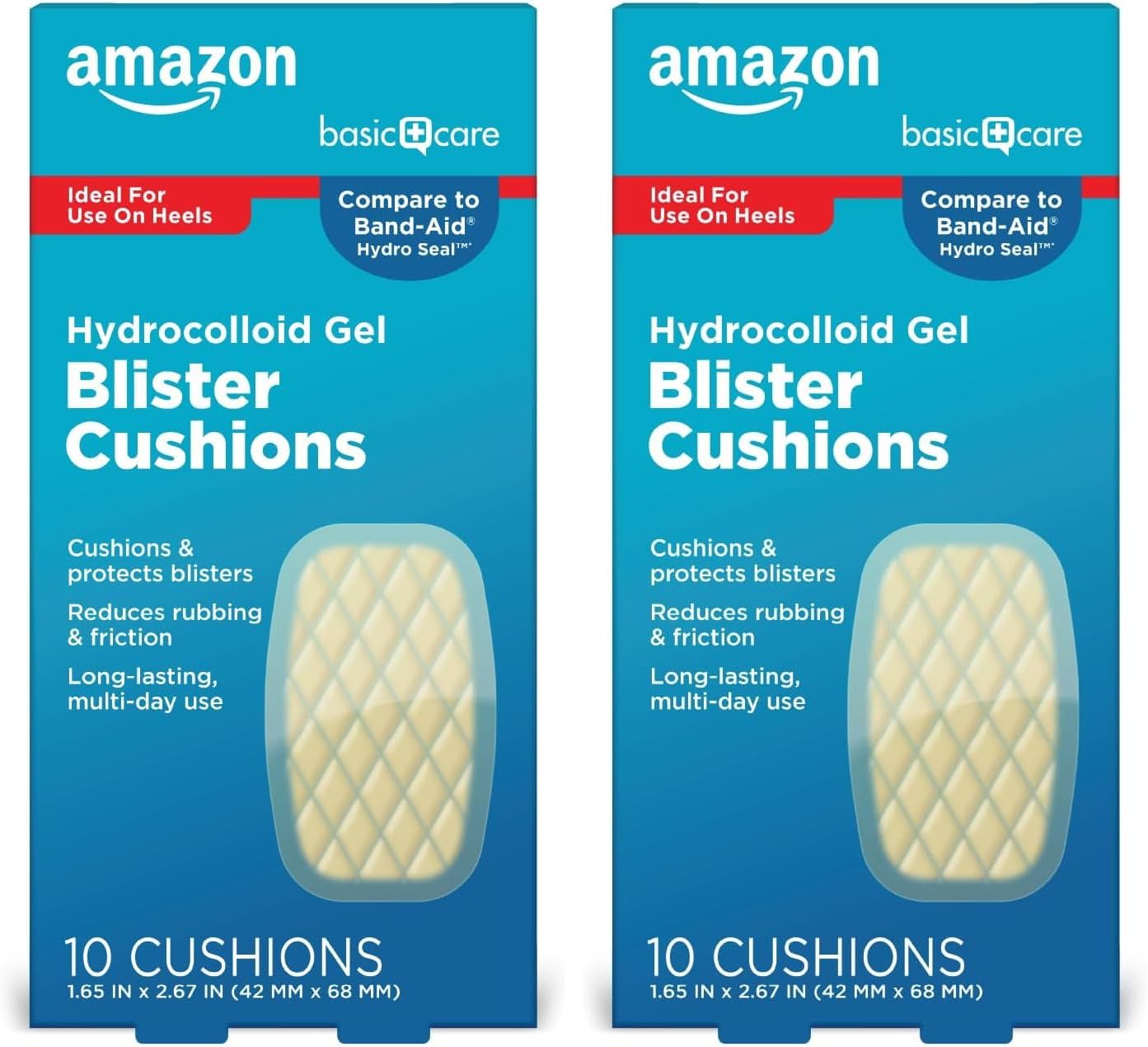 Thumbnail 6 de Amazon Basic Care Extreme Hydrocolloid Gel Blister Cushion Bandages (10 ct) for friction & heel blisters