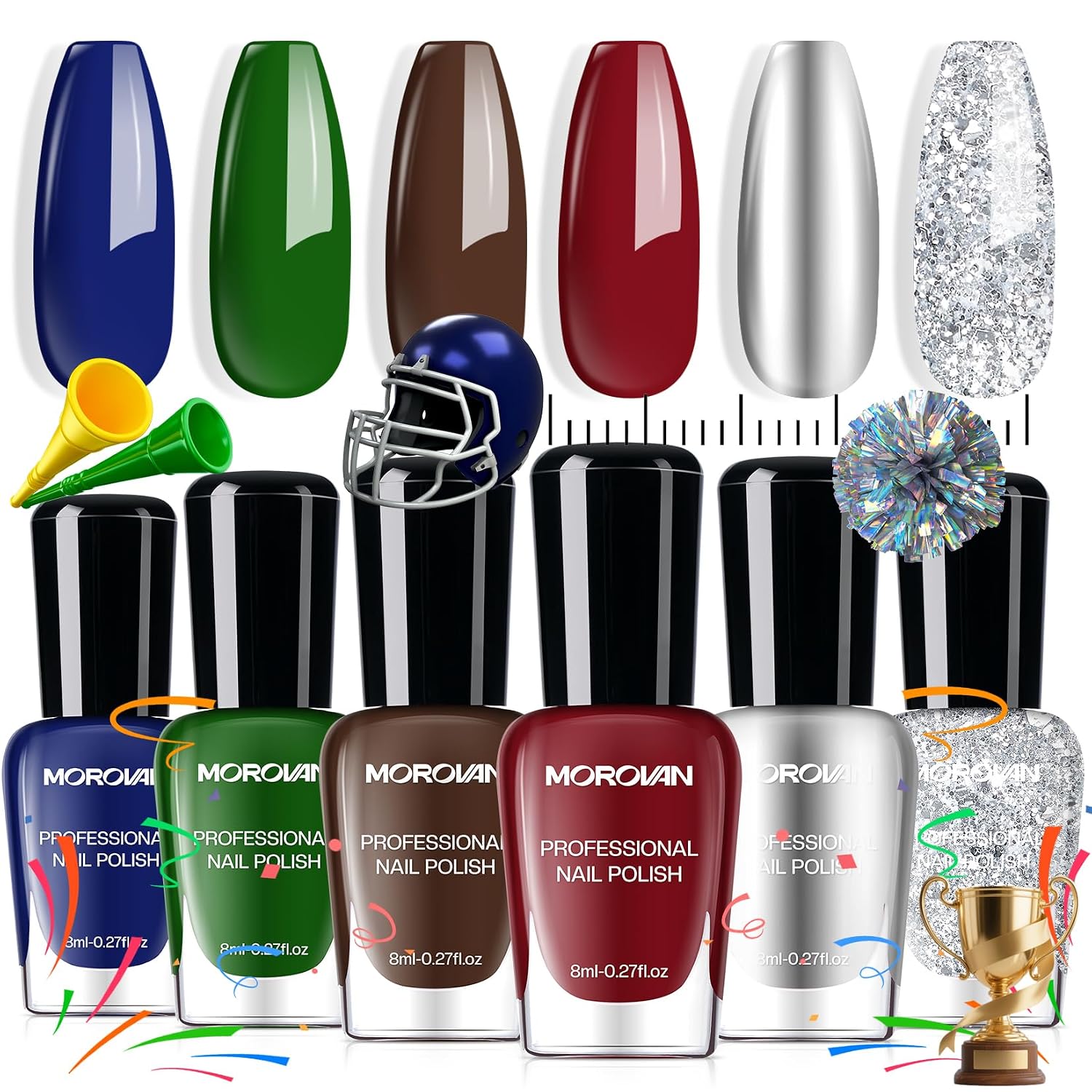 Detalle de Morovan Nail Polish Set, 6 Colors