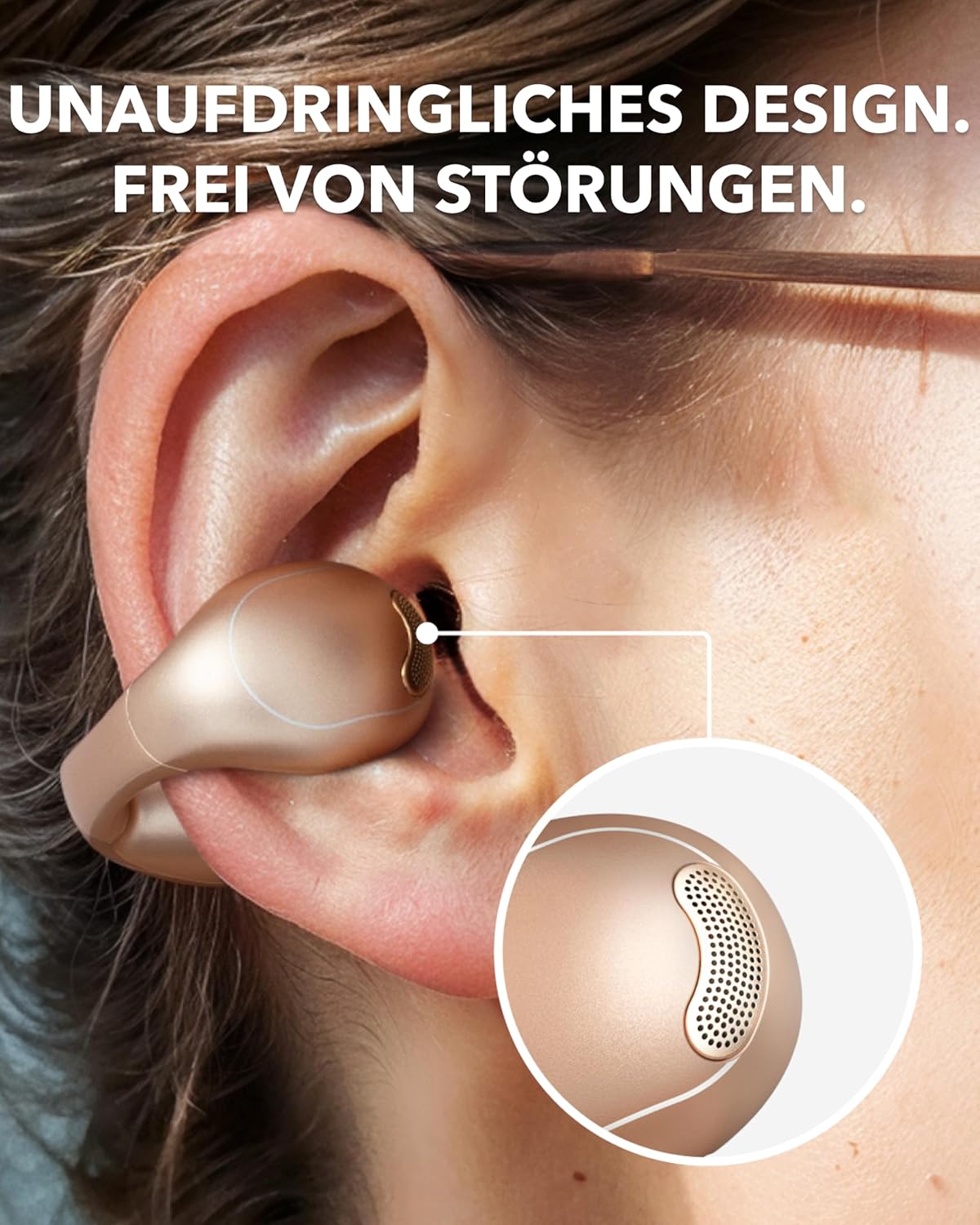 Detalle 2 de soundcore C40i von Anker – Open-Ear Earbuds mit Clip-On Design