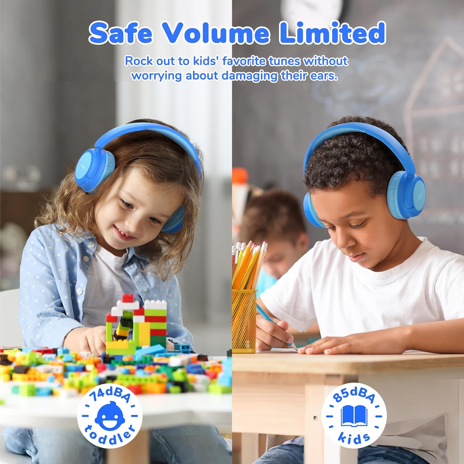 Thumbnail 2 de iClever BTH22 Kids Wireless Headphones 60H