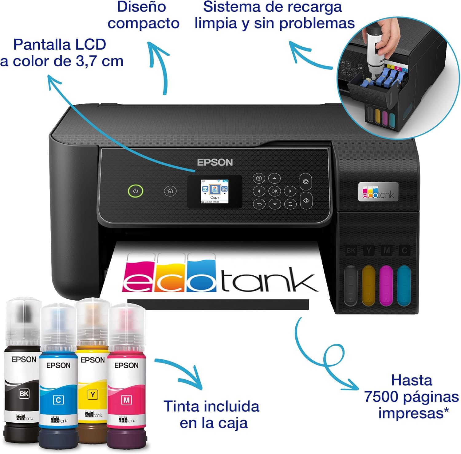 Detalle 2 de Epson EcoTank ET-2870 multifunción A4