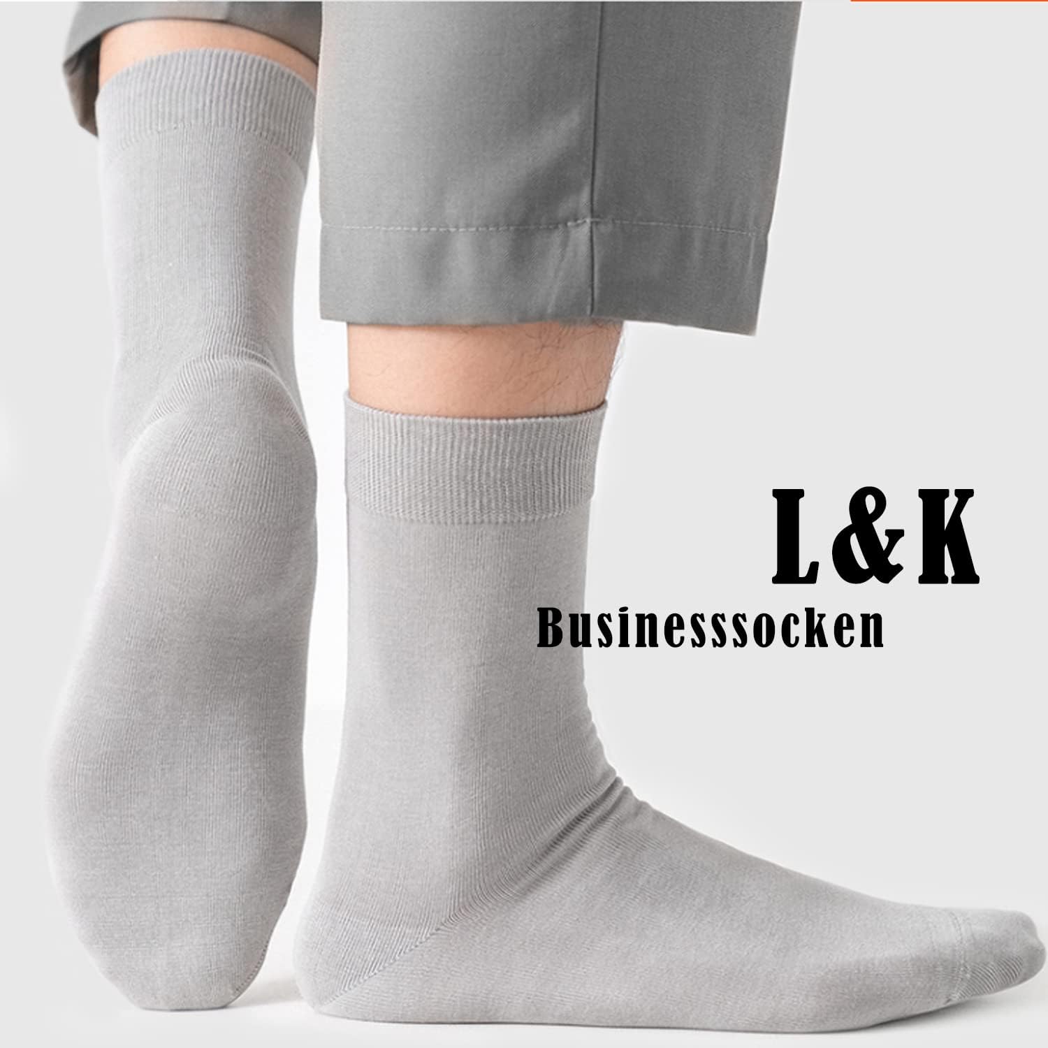 Detalle de L&K-II (12 paires) Chaussettes homme/femme 43-46 et 39-42 en coton respirant noir et blanc