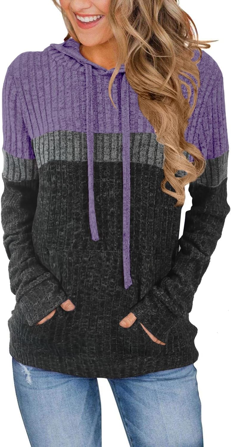 Thumbnail 4 de MixShe Color Block Knit Hoodie
