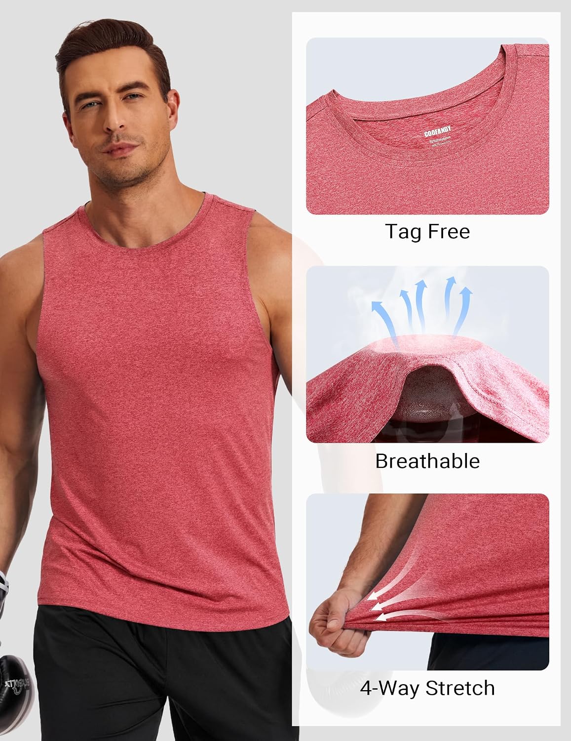 Thumbnail 4 de COOFANDY Débardeur Homme Léger – T-shirt sport fitness, séchage rapide