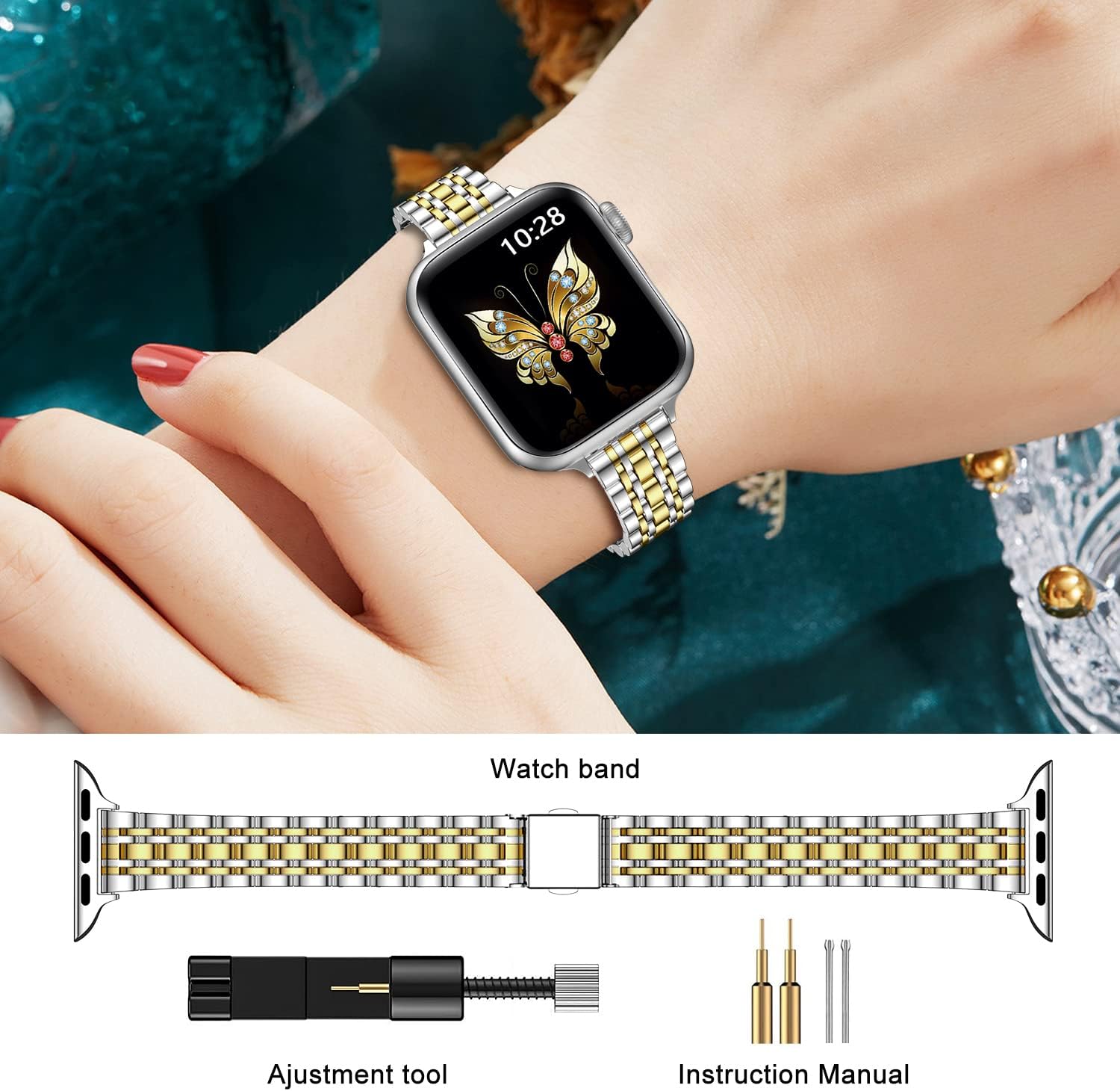 Thumbnail 4 de MioHHR Slim Stainless Steel Apple Watch band 38mm