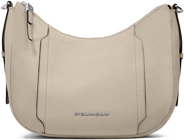 Detalle de PIQUADRO Borsa a Tracolla da Donna per iPad Mini – Circle, Pelle e Tessuto Riciclato