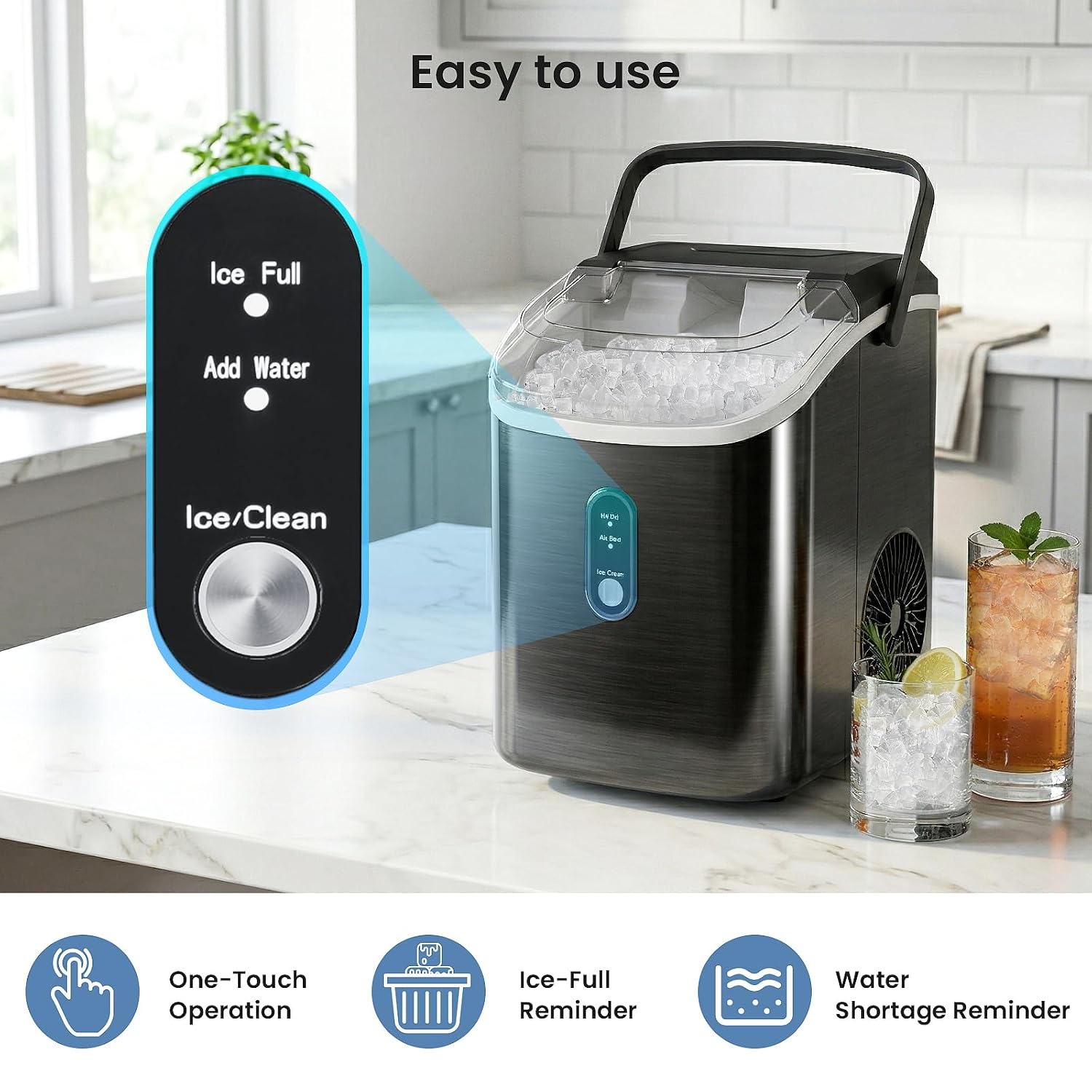 Thumbnail 6 de Antarctic Star HZB-15N/S Countertop Nugget Ice Maker, 34 lbs/24h