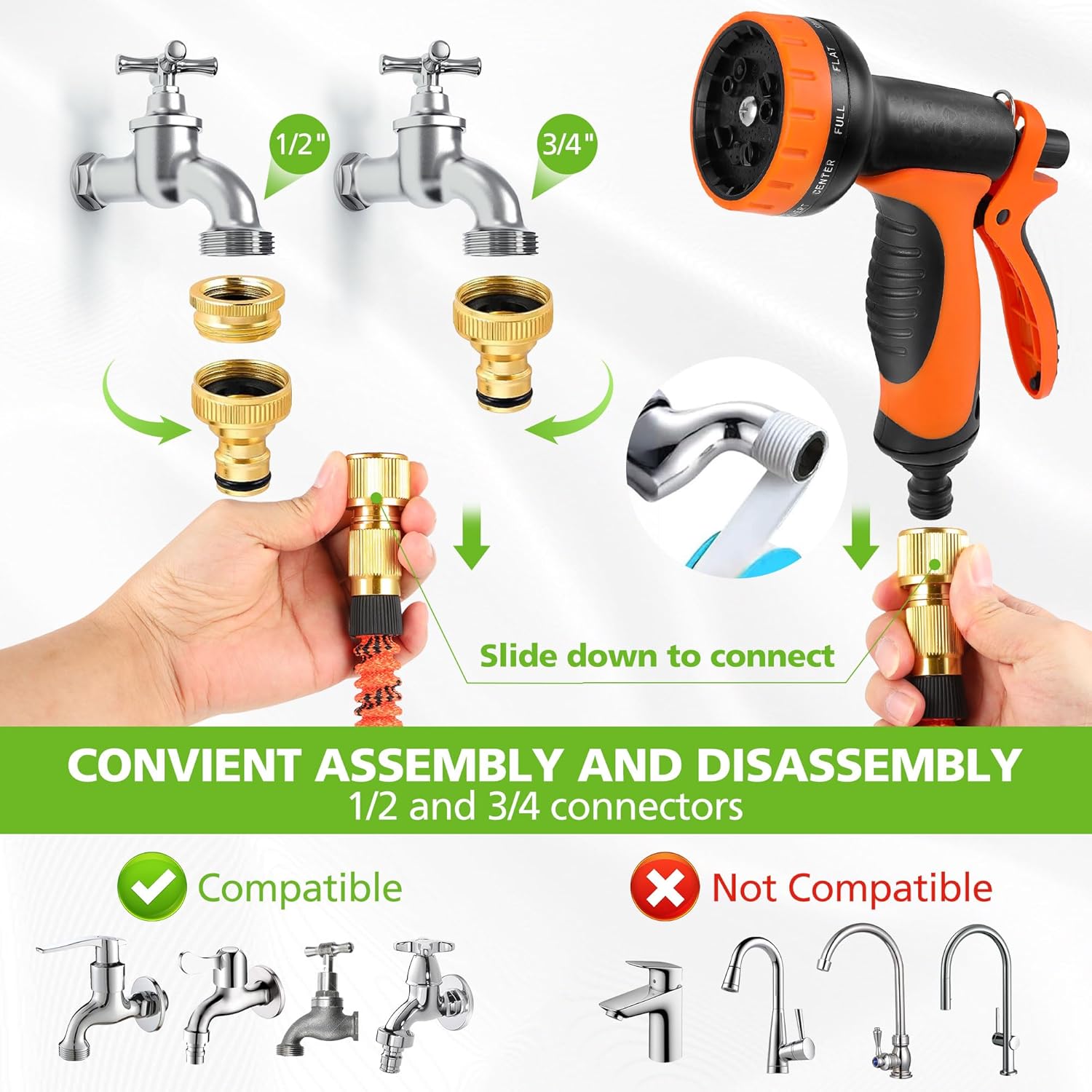 Thumbnail 5 de BoriYa Hose Pipe: Upgraded Expandable Garden Hose 50ft/15m