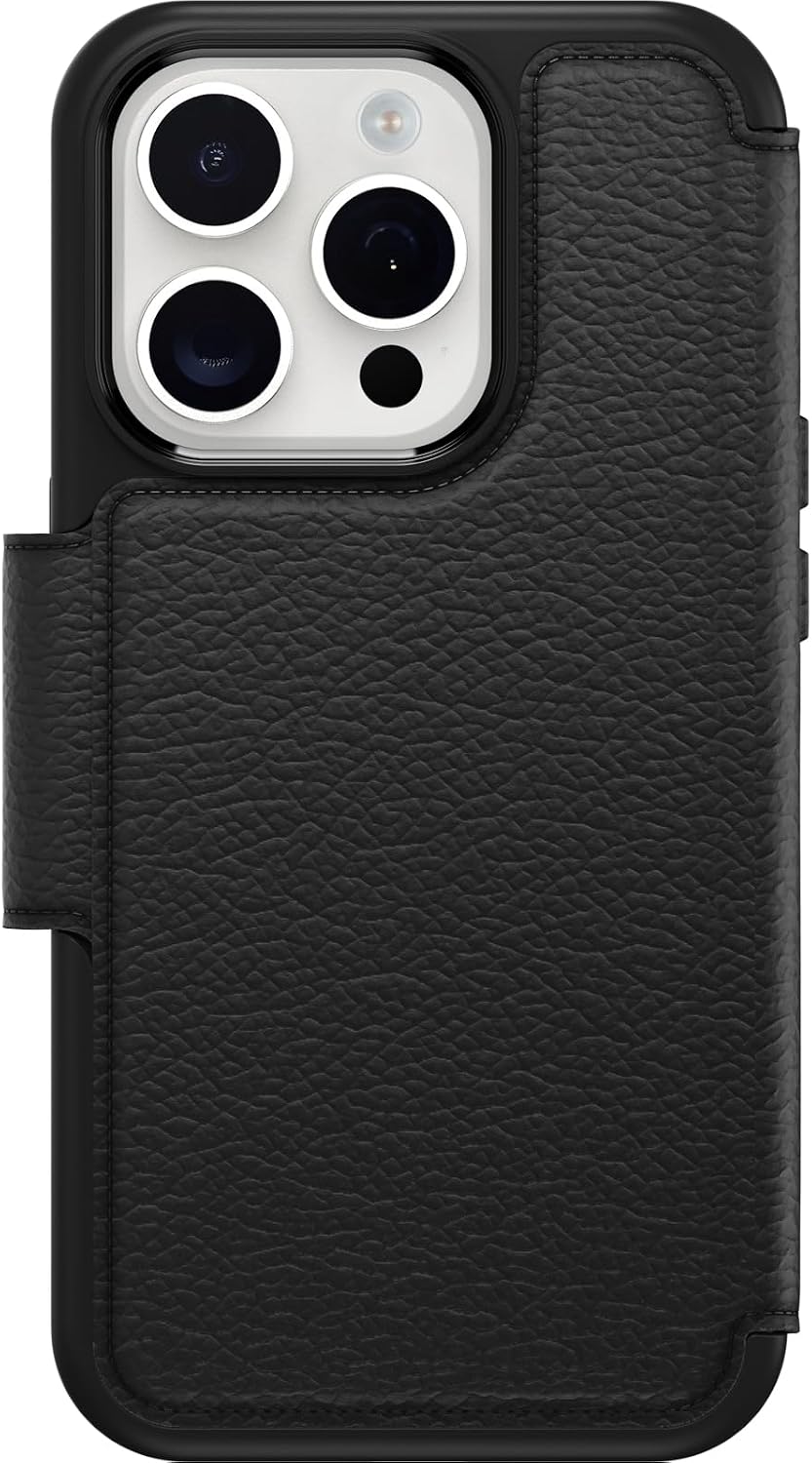 Detalle 2 de OtterBox Strada para iPhone 15 Pro 🛡️ Resistente, Piel y Tarjetas