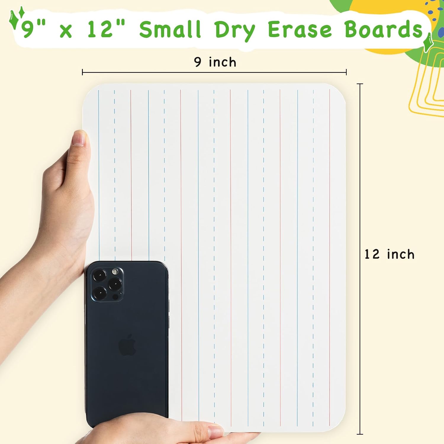 Detalle de Ohuhu DEB-01 Whiteboards, 30-Pack of Double-Sided 9 x 12 in Boards