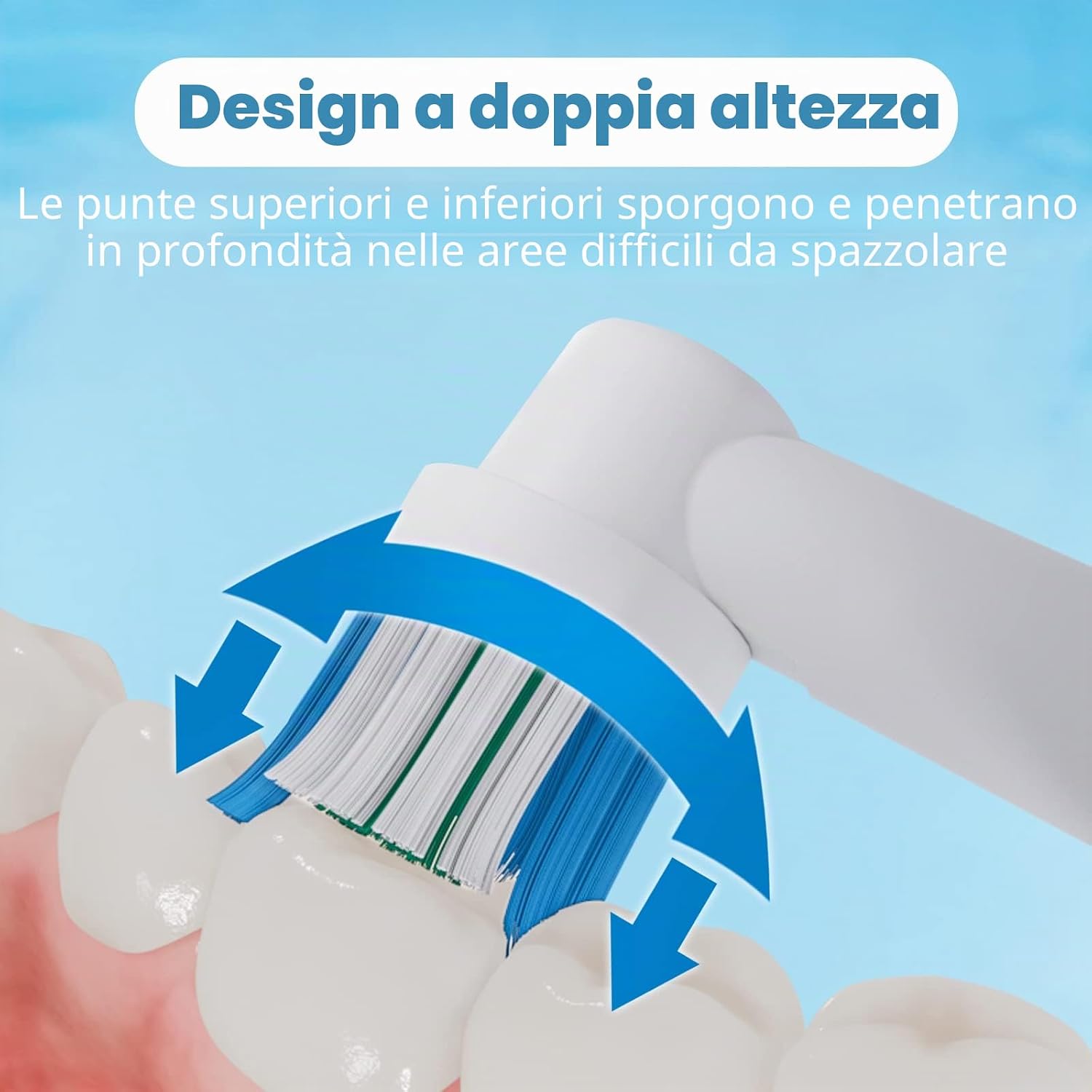 Thumbnail 5 de GENKENT 16 Testine di Ricambio Compatibili con Testine Oral-B CrossClean