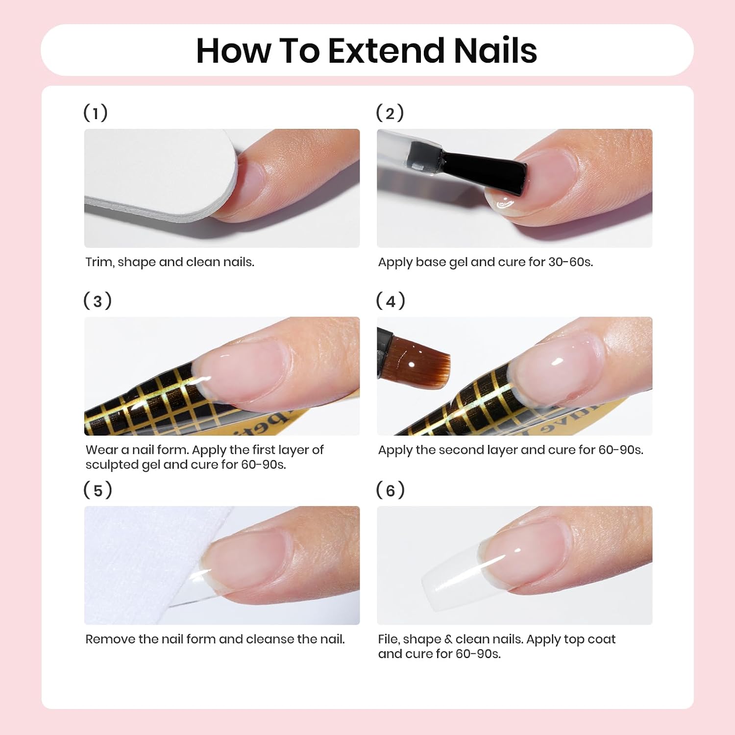 Detalle de Beetles Builder Gel 1 oz Nude Pink Sculpted Gel (UV/LED Cured) for Nail Extensions & Sculpting