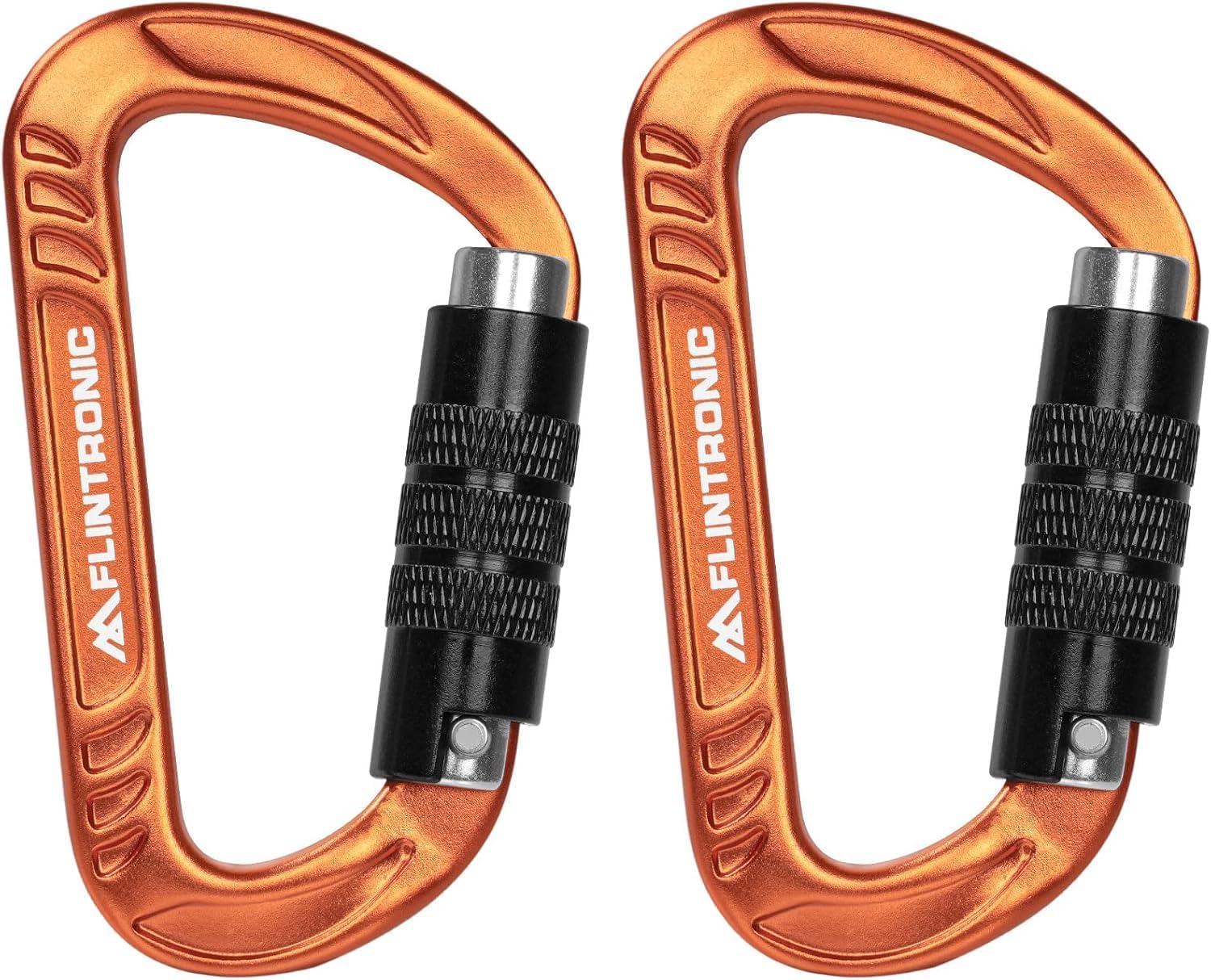 Detalle 2 de Flintronic Mousqueton à verrouillage en alliage d’aluminium (forme D) pour hamac, camping, randonnée, ski et vélo