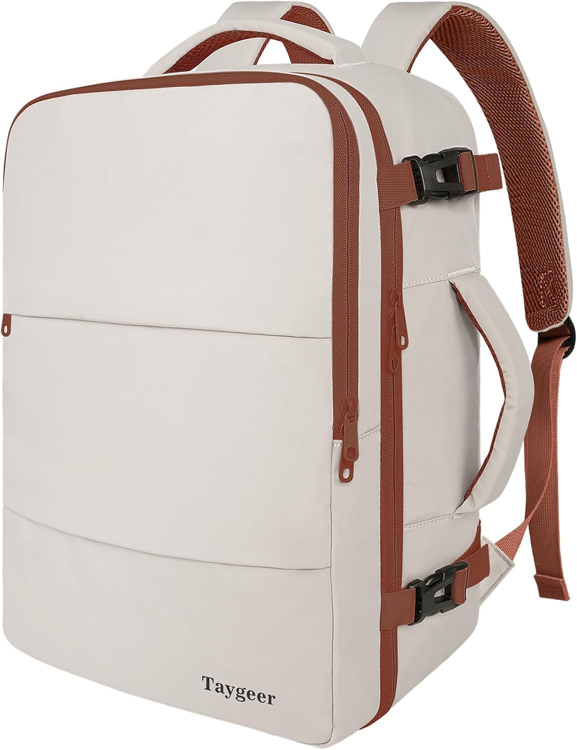 Detalle 2 de Taygeer mochila de viaje 40x20x30 cm, rosa loto, con zapatero