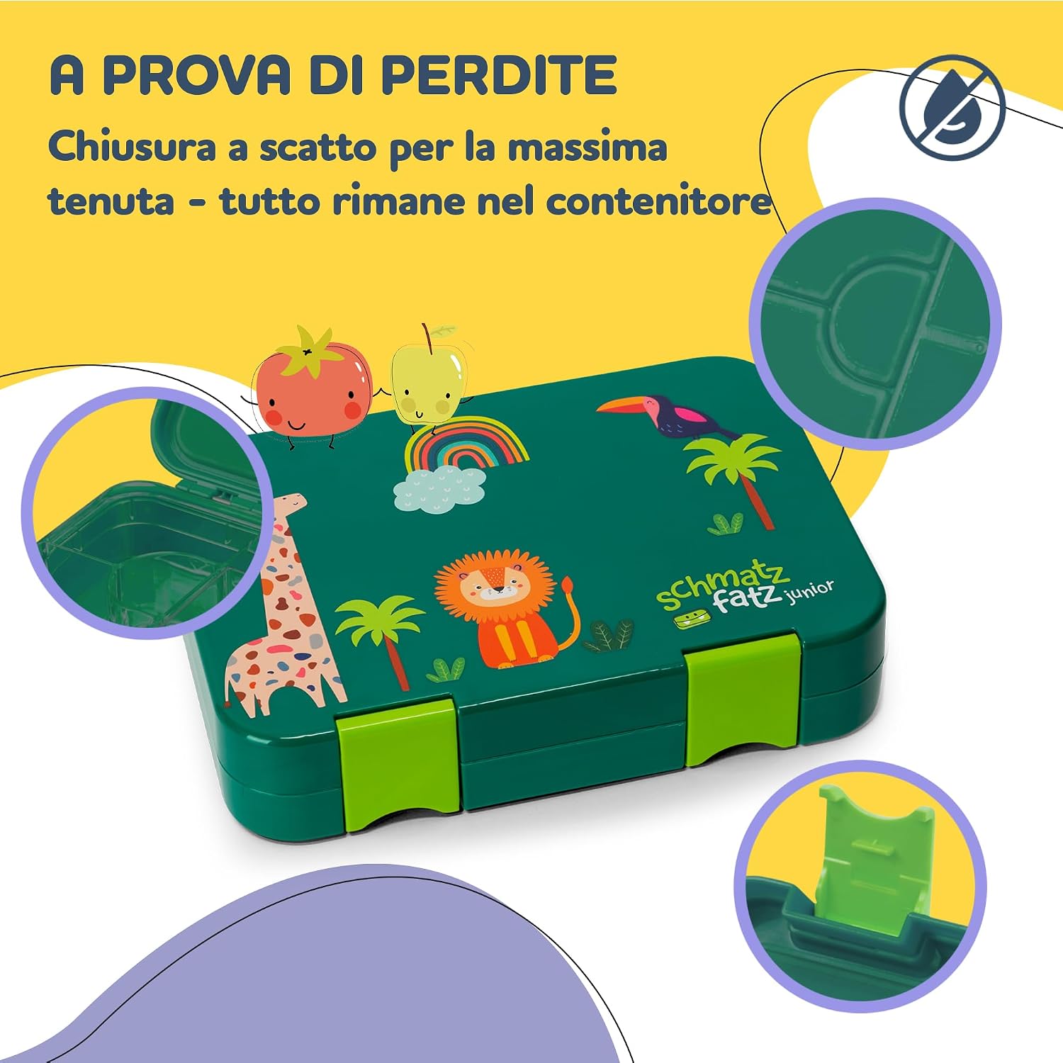 Thumbnail 2 de Schmatzfatz Portapranzo per bambini con scomparti: lunch box ermetico, lavabile in lavastoviglie