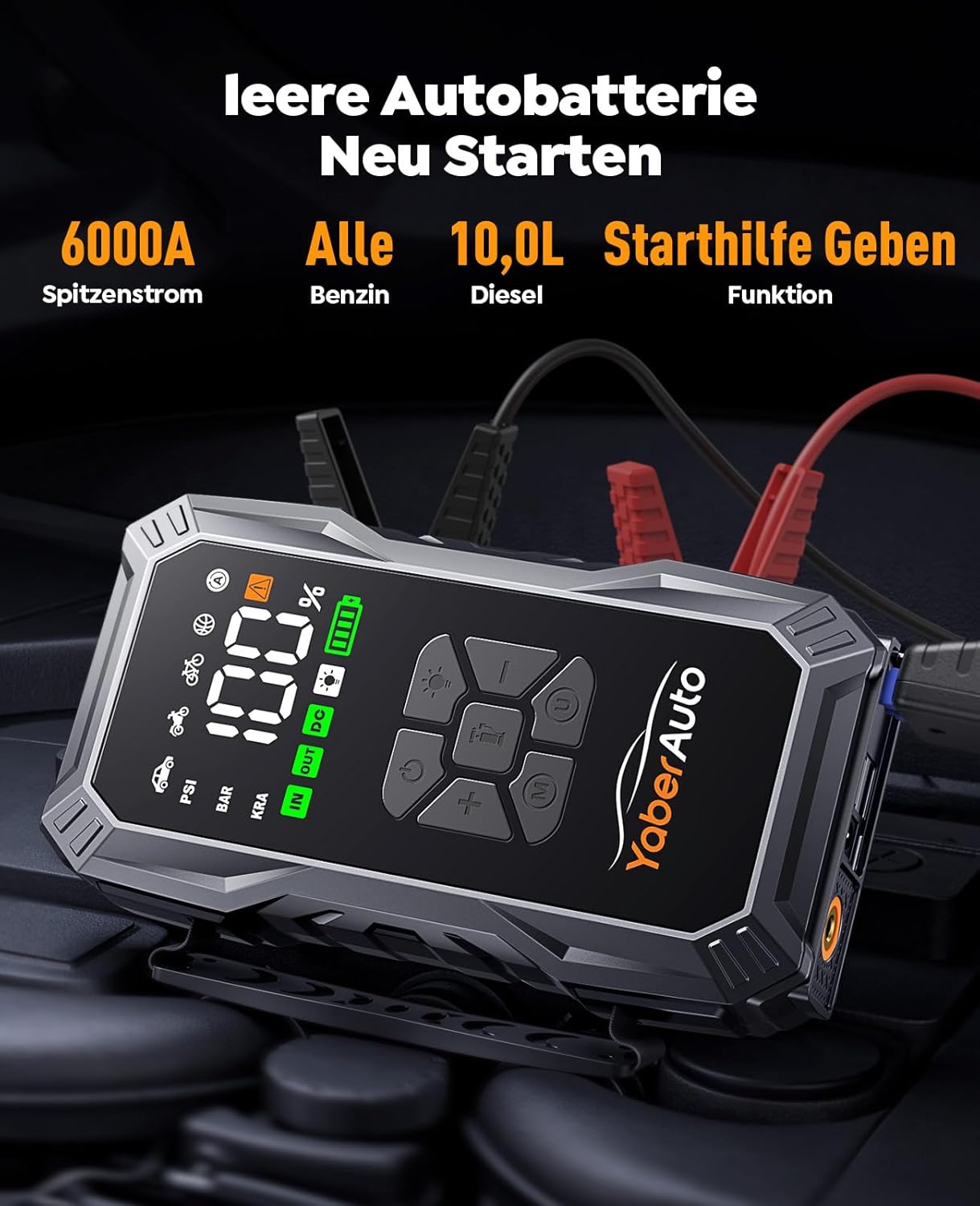Detalle de YaberAuto Starthilfe Powerbank 23.800 mAh