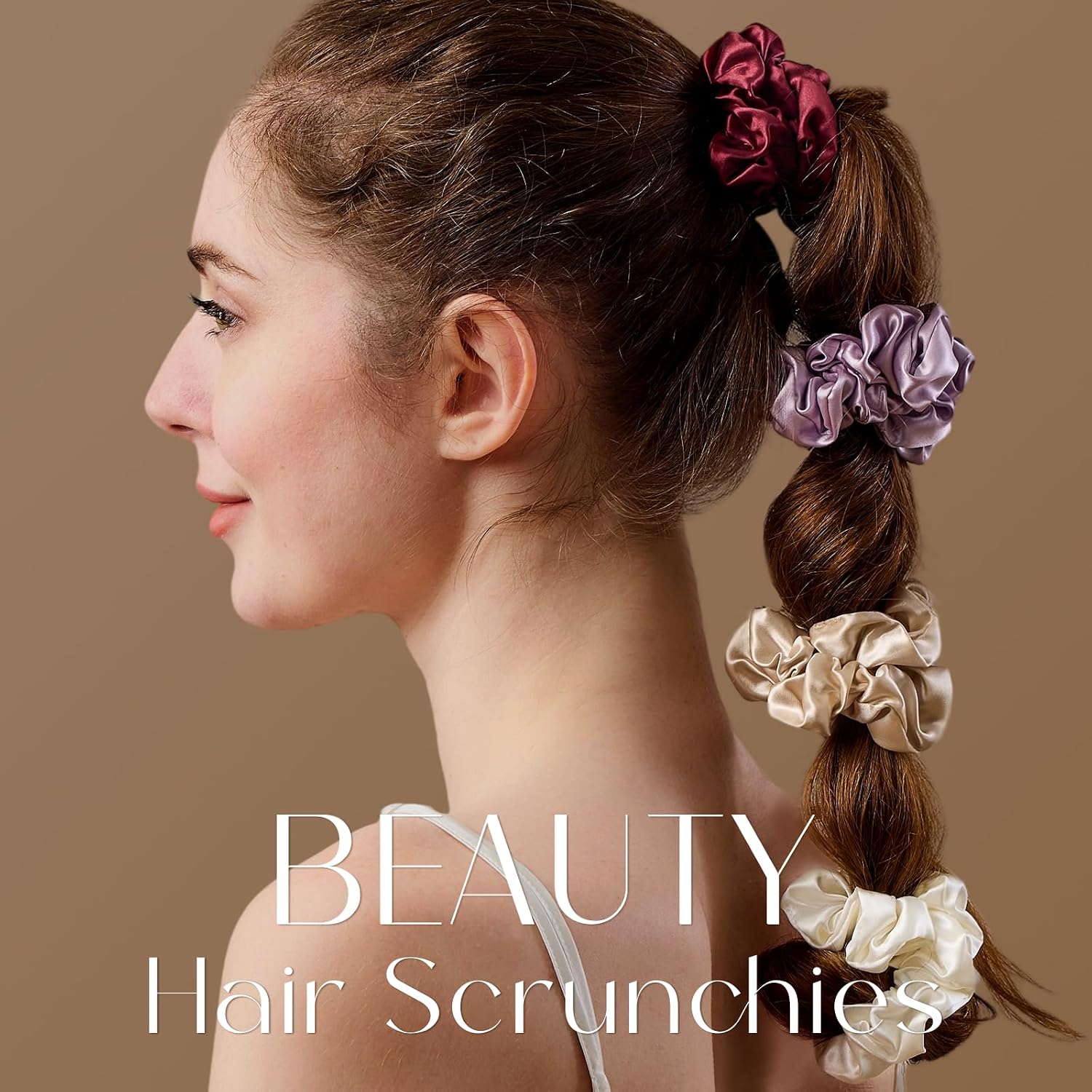 Detalle 1 de ZIMASILK Silk Hair Scrunchies, 3-Pack